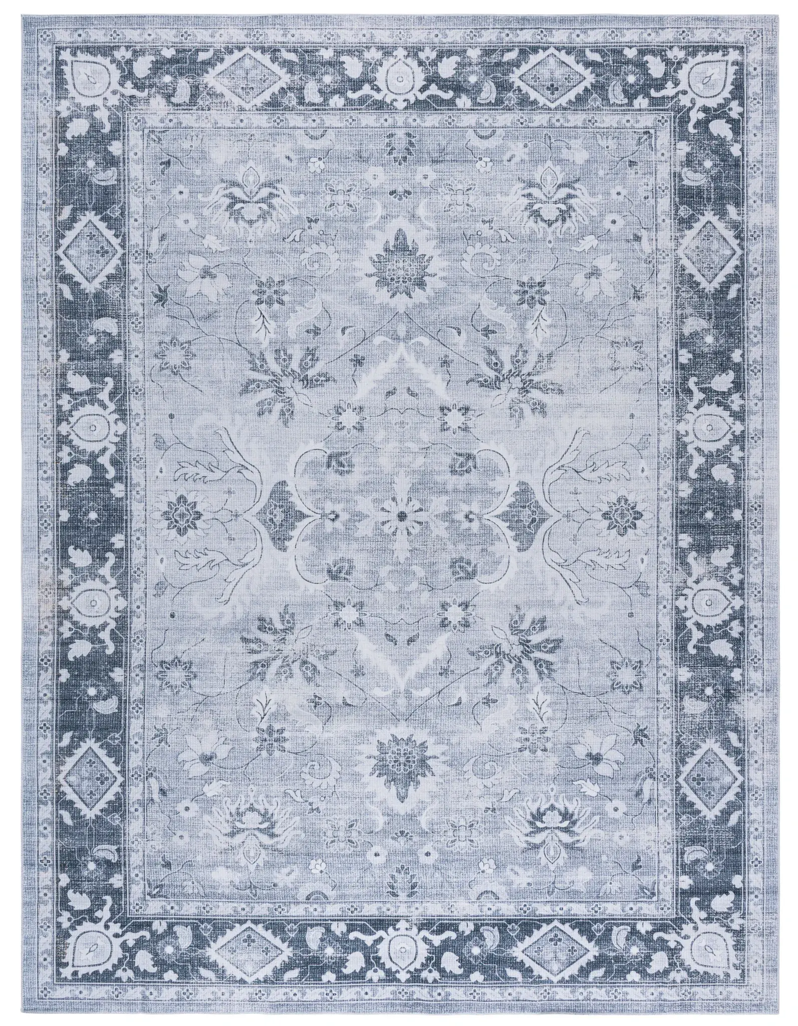 Arizona Floral Medallion Washable Rug