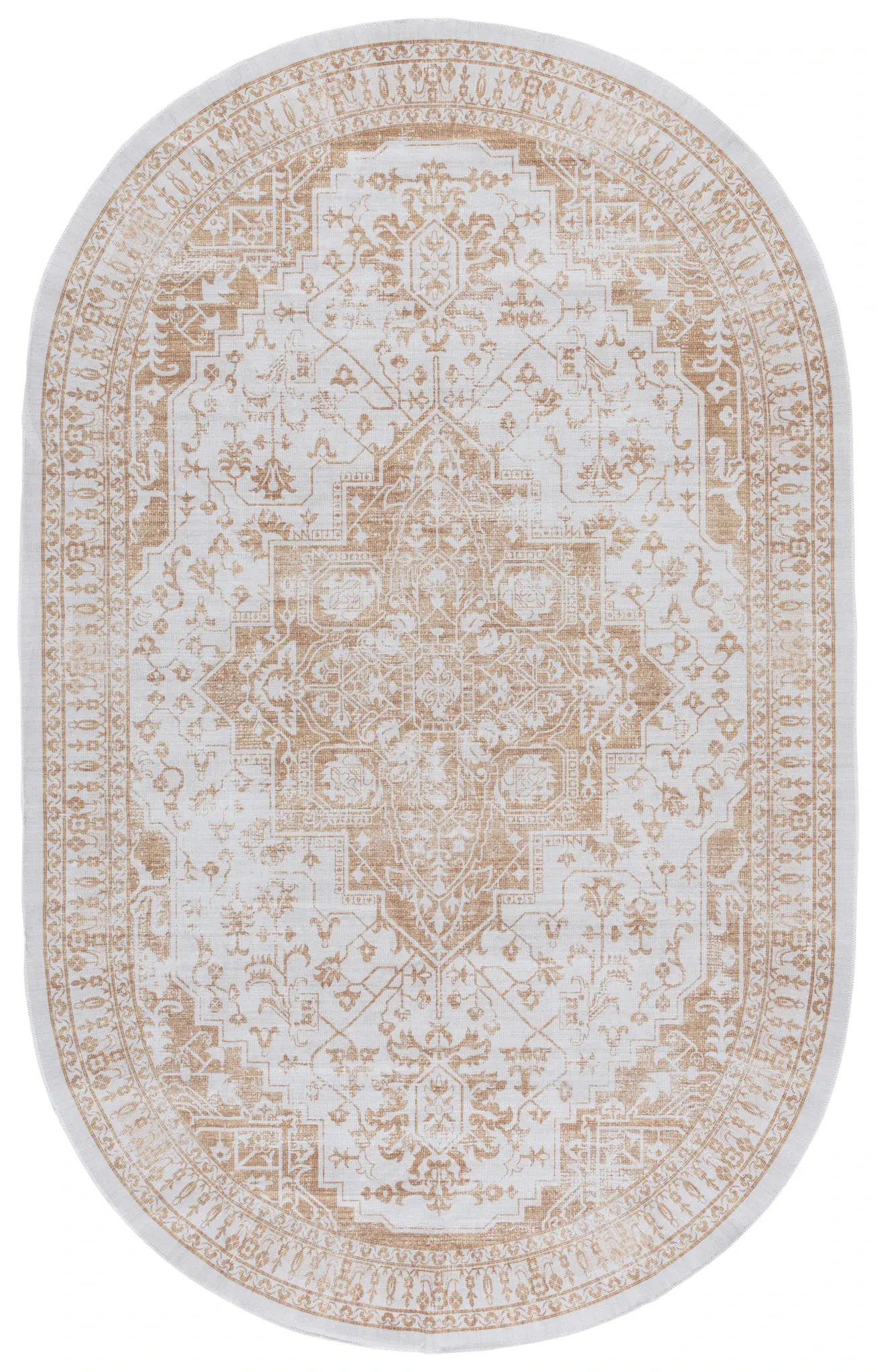 Arizona Monochrome Medallion Washable Rug