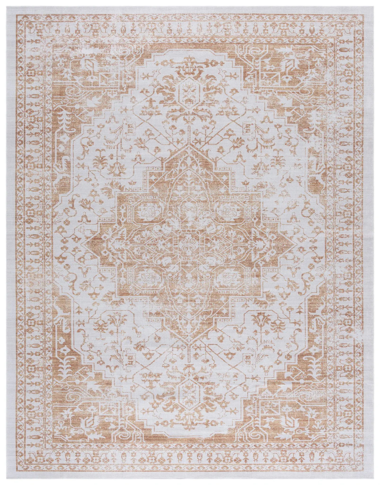 Arizona Monochrome Medallion Washable Rug