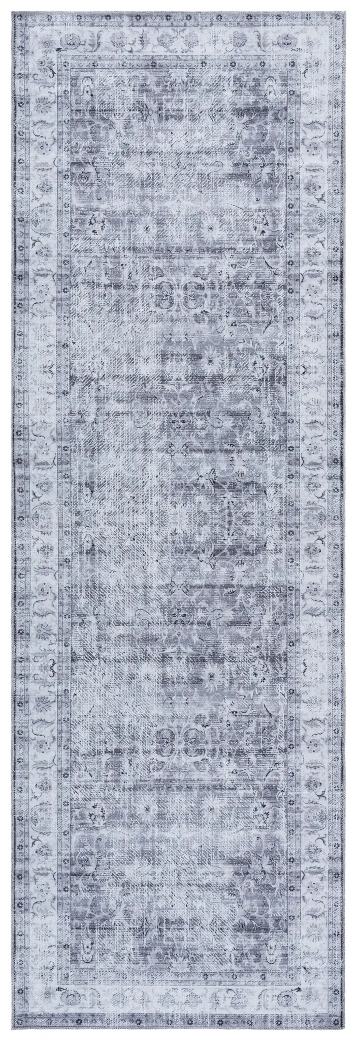 Arizona Distressed Floral Bordered Washable Rug