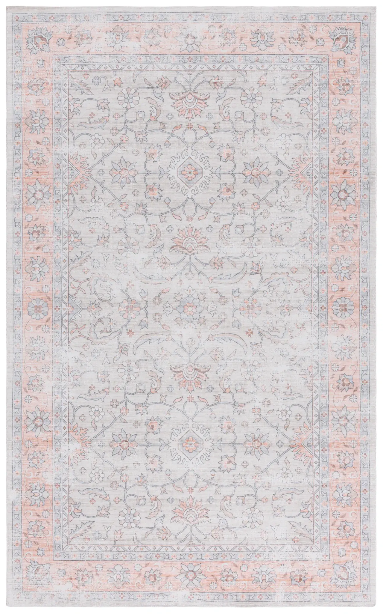 Arizona Distressed Floral Washable Rug