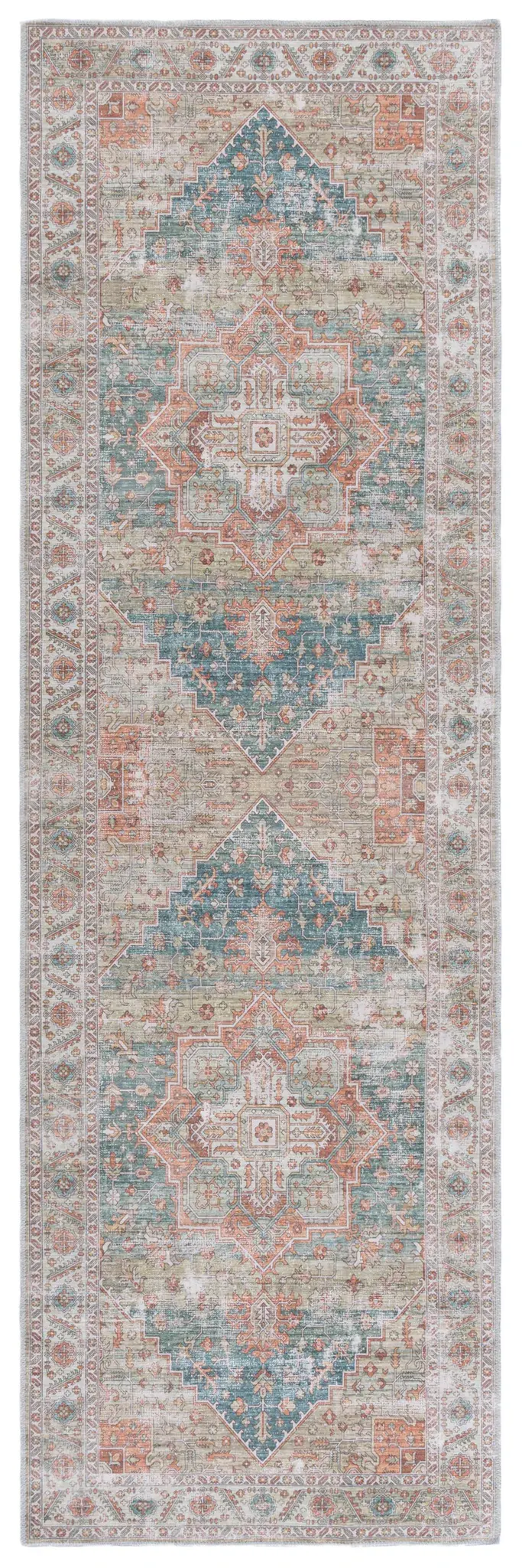 Arizona Tribal Octagon Medallion Washable Rug