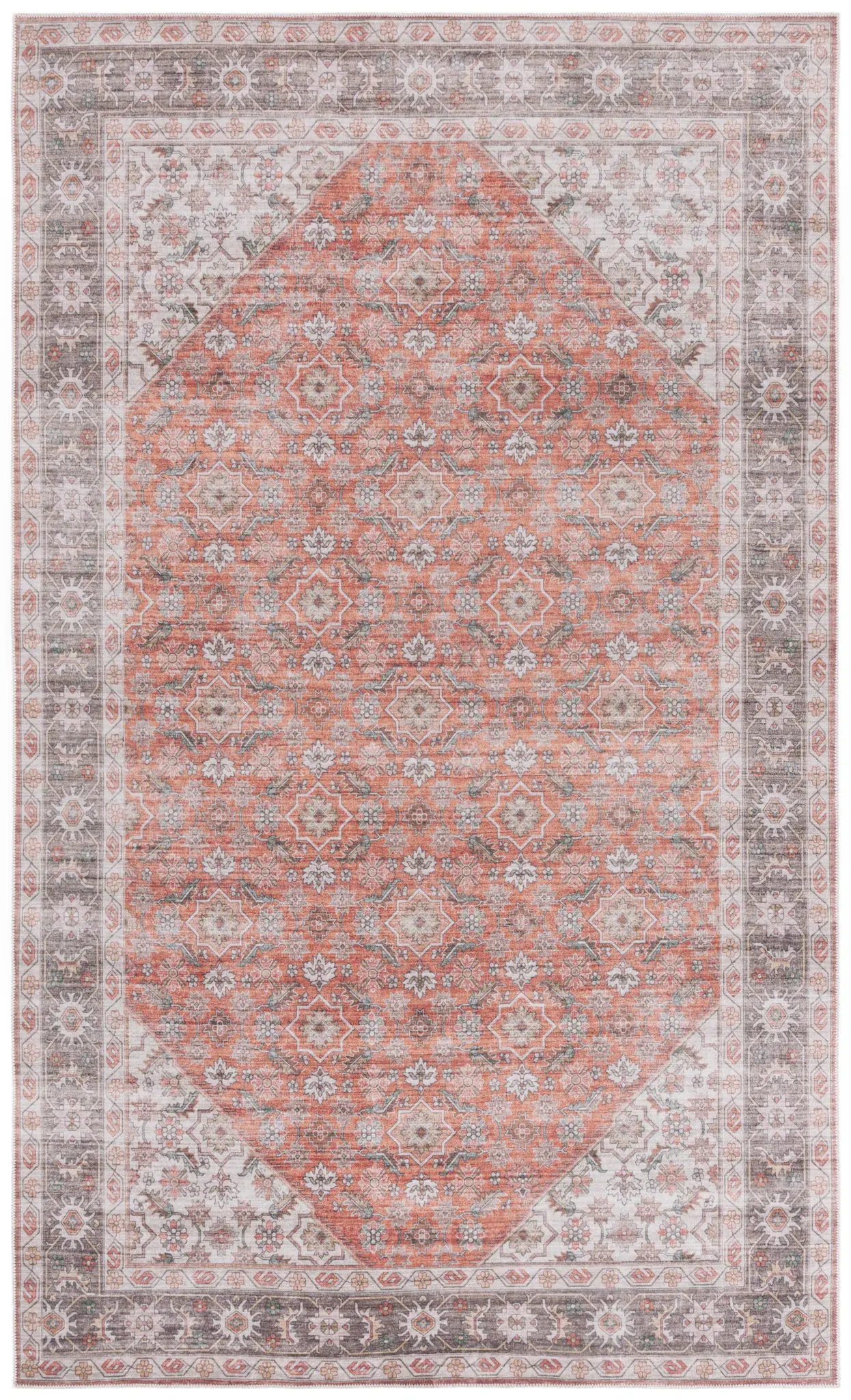 Arizona Octagon Medallion Washable Rug