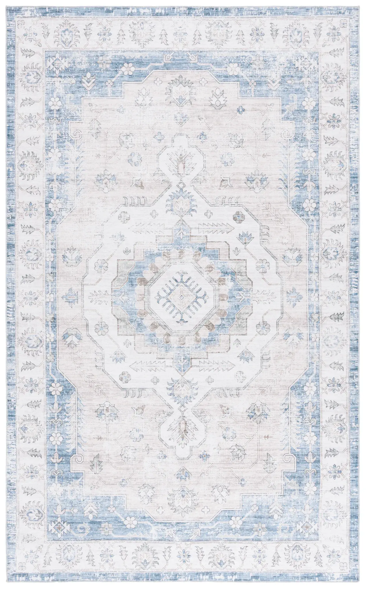 Arizona Traditional Octagon Medallion Washable Rug