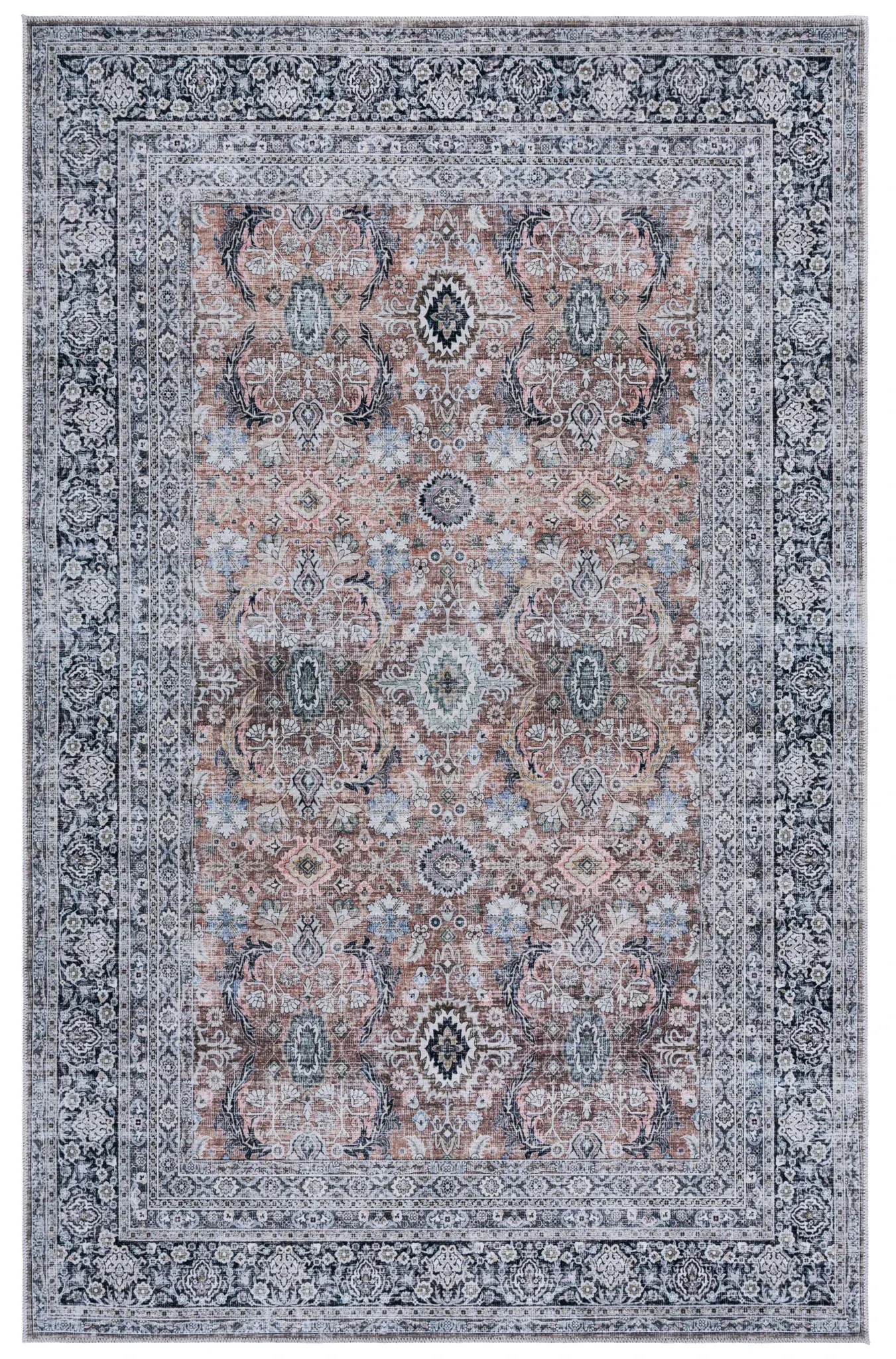 Arizona Allover Tribal Medallions Washable Rug