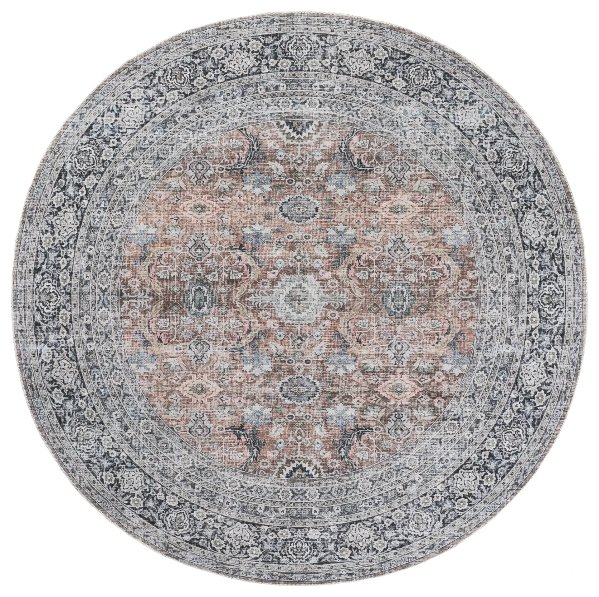 Arizona Allover Tribal Medallions Washable Rug