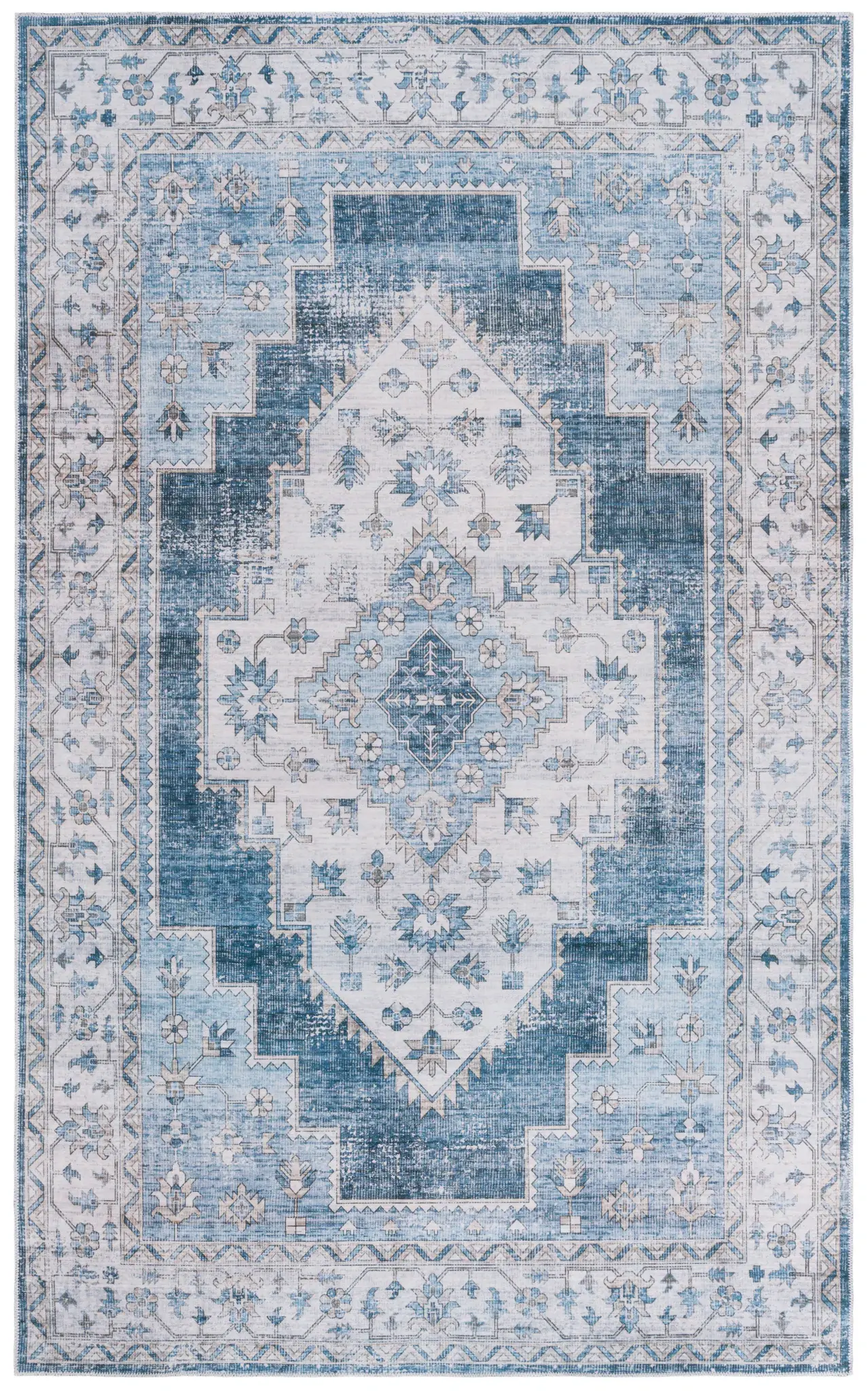 Arizona Stepped Medallion Washable Rug