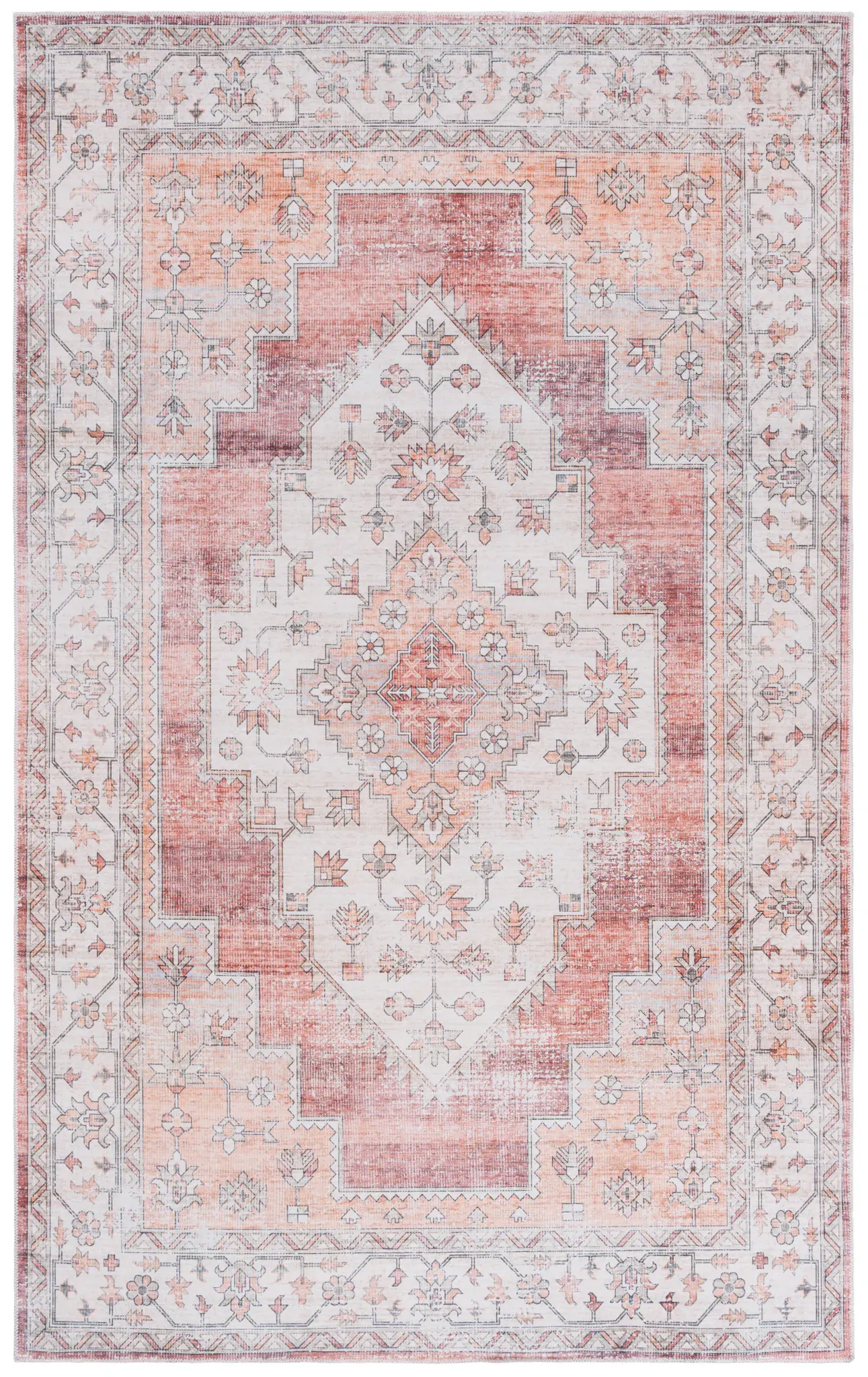 Arizona Stepped Medallion Washable Rug