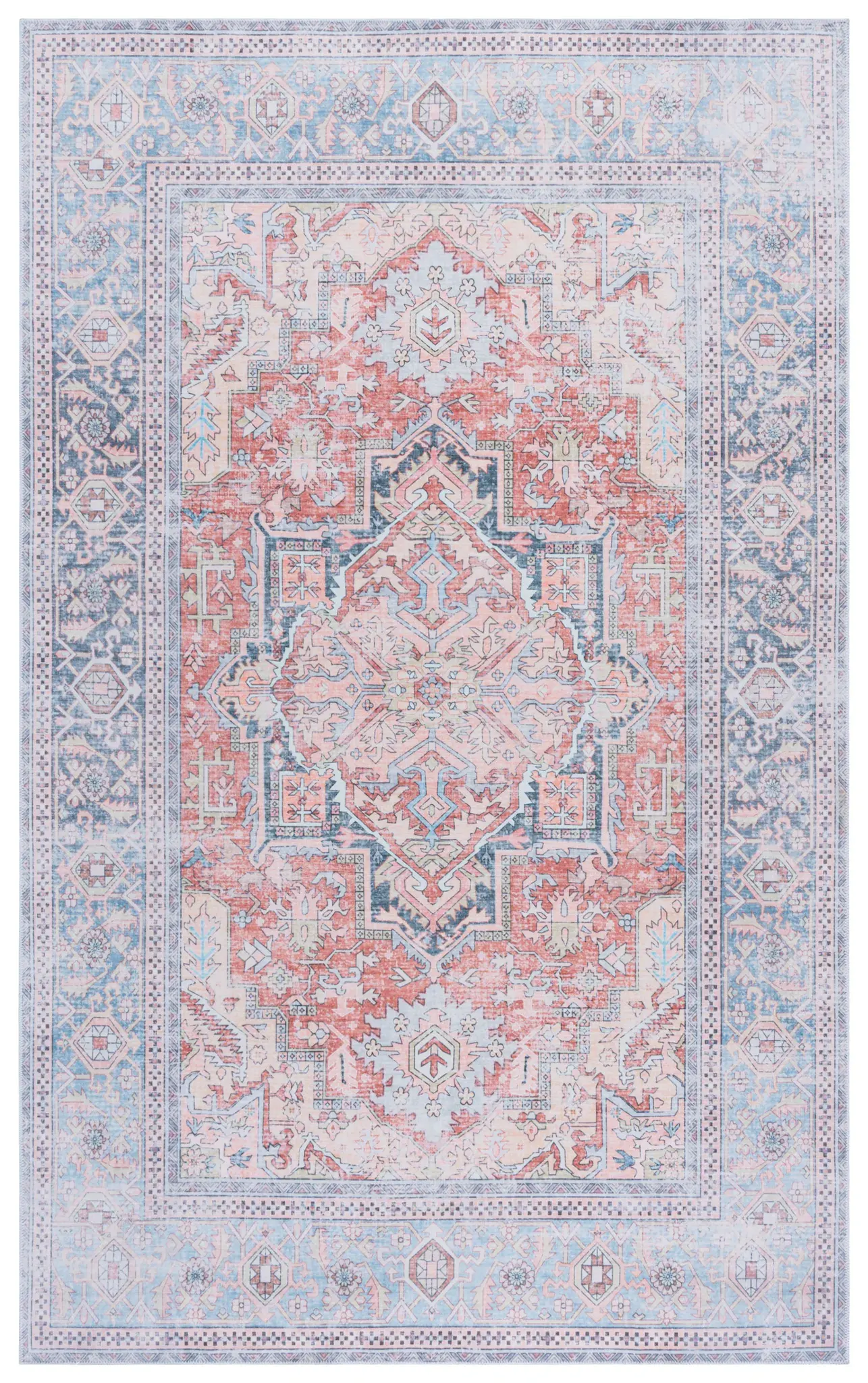Arizona Tribal Elongated Medallion Washable Rug