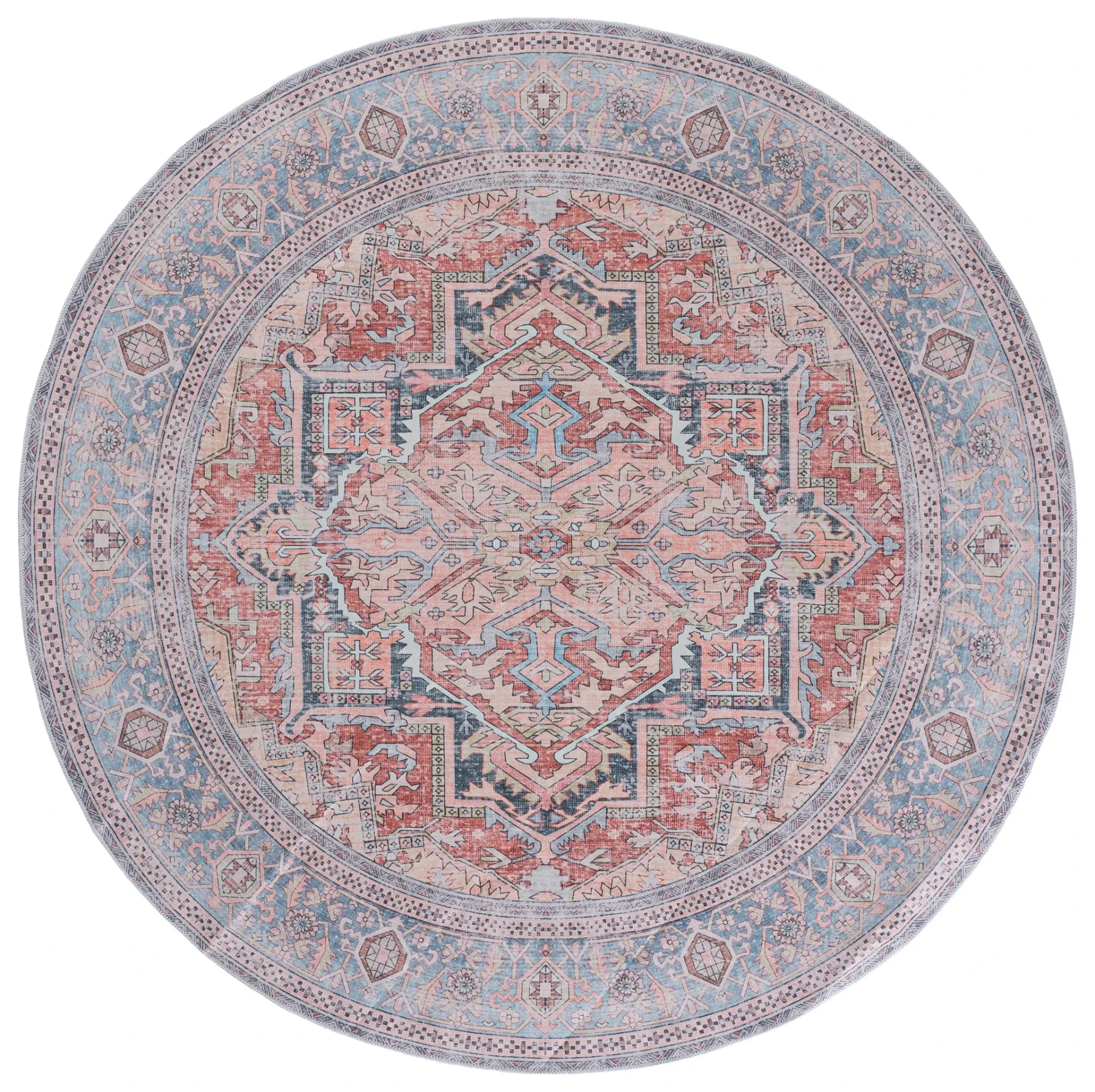 Arizona Tribal Elongated Medallion Washable Rug