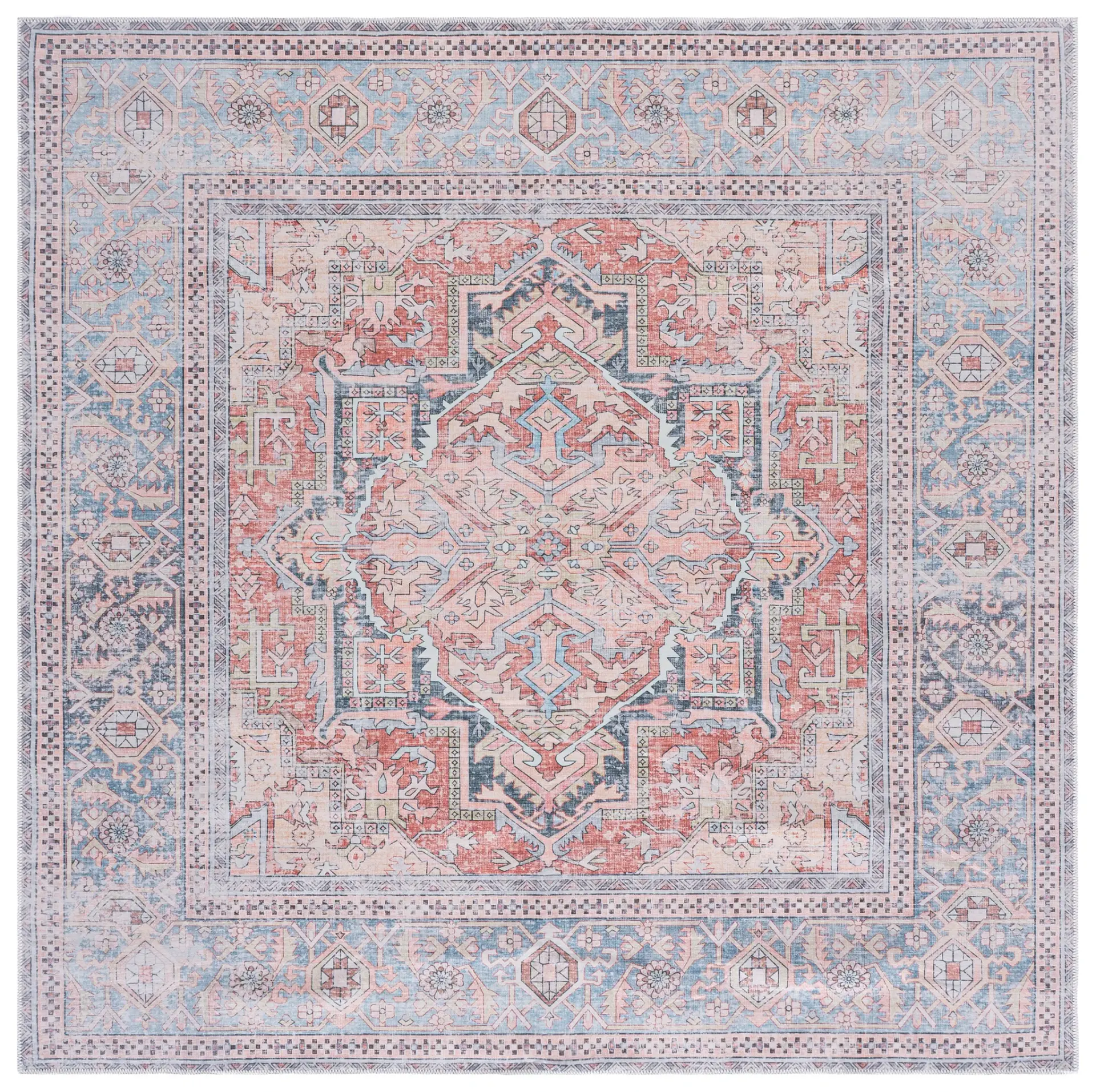 Arizona Tribal Elongated Medallion Washable Rug