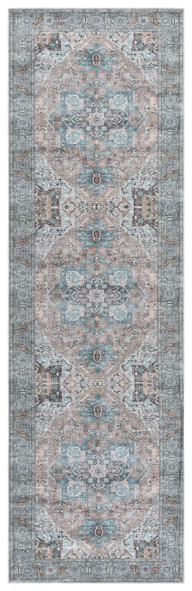 Arizona Palmette Medallion Washable Rug