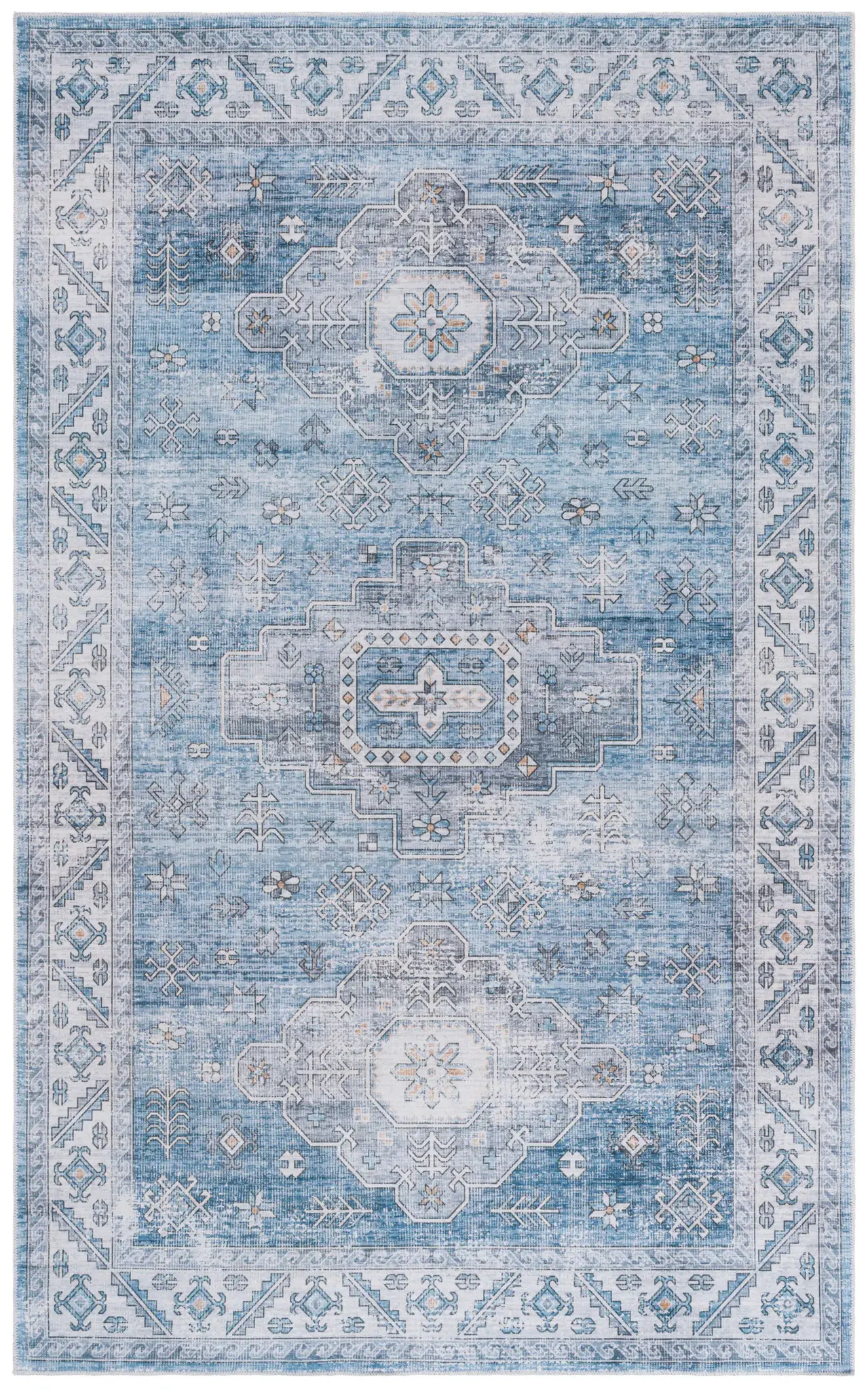Arizona Rustic Medallion Washable Rug