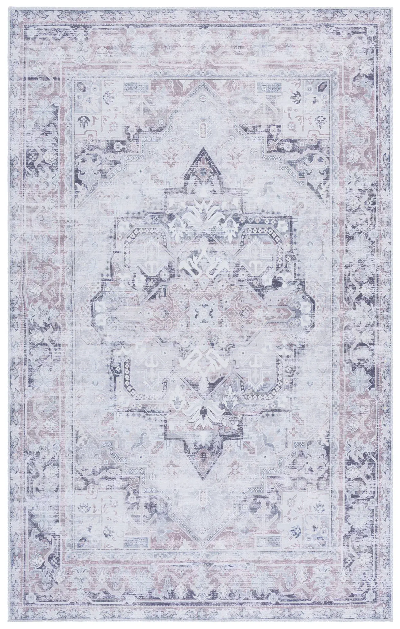 Arizona Transitional Medallion Washable Rug