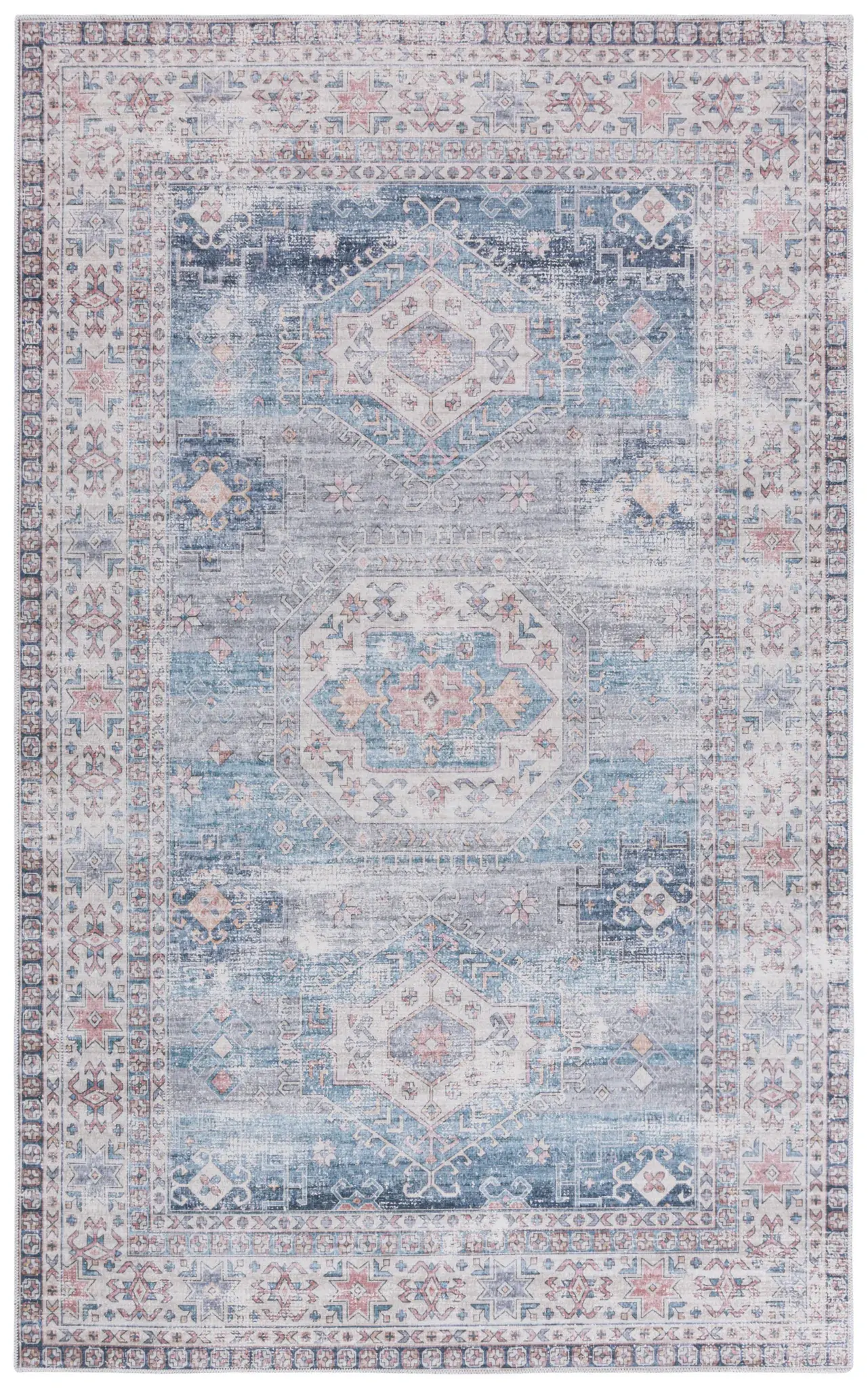 Arizona Geometric Star Medallion Washable Rug