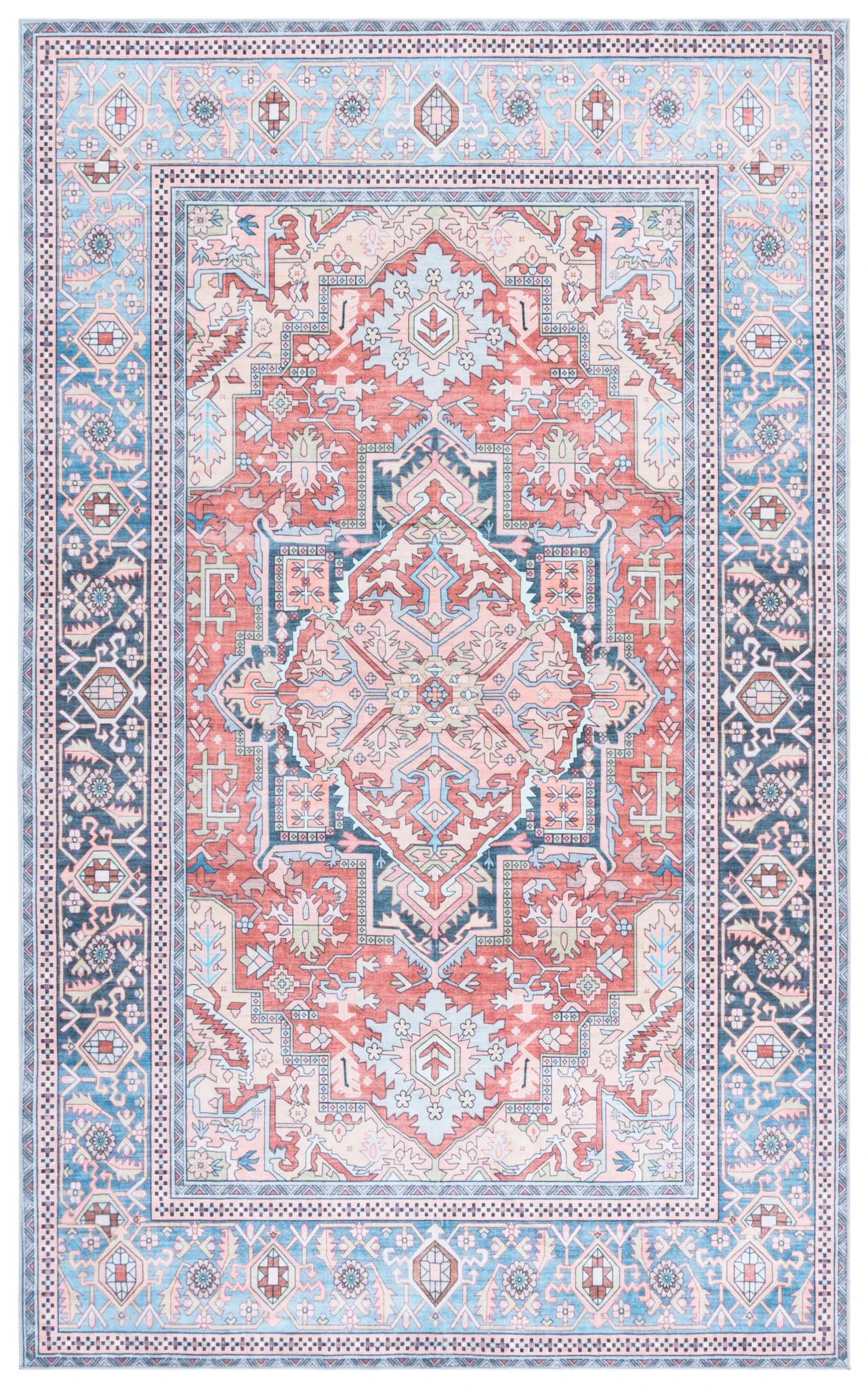 Arizona Tribal Angular Medallion Washable Rug