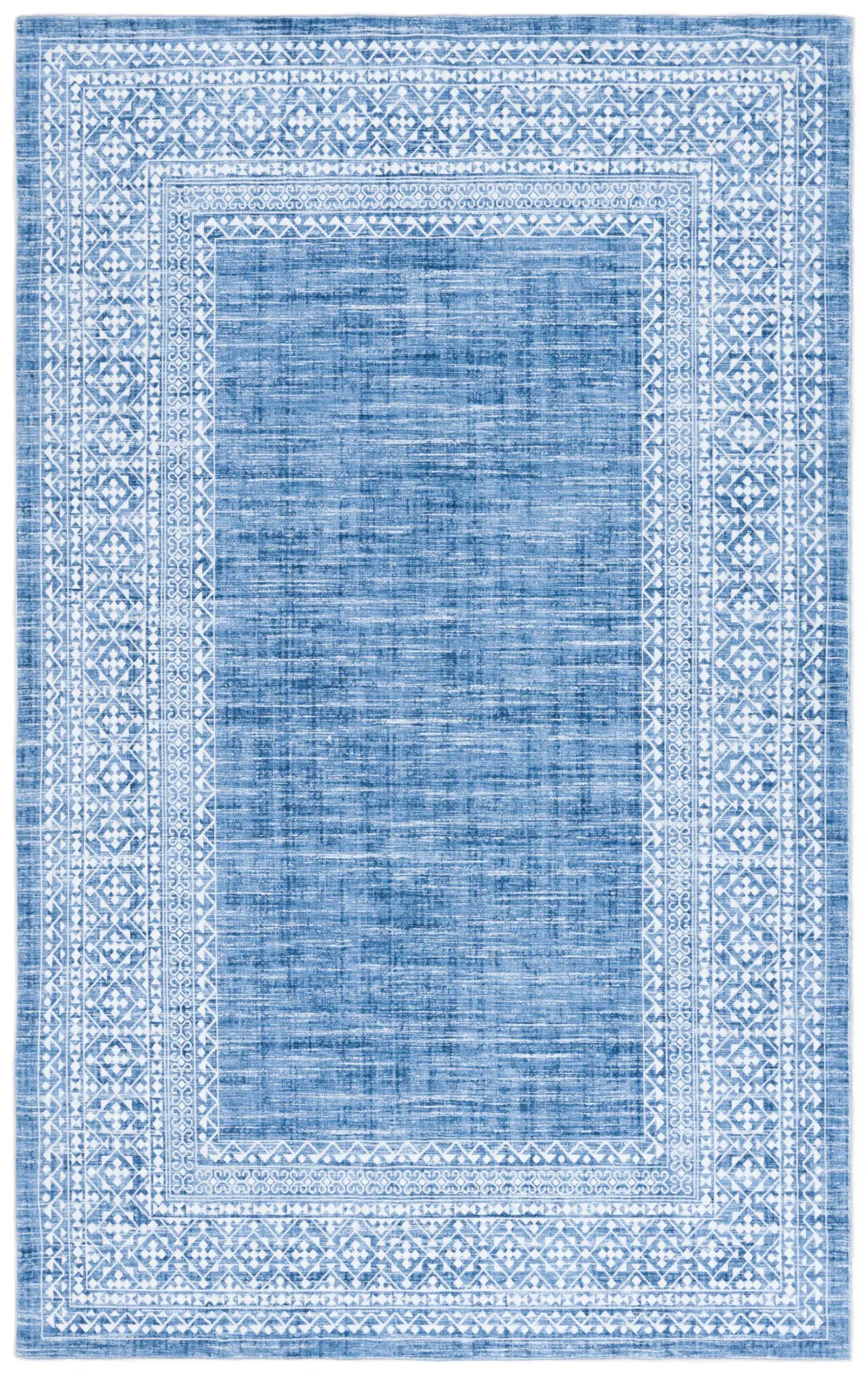 Arizona Geometric Border Washable Rug