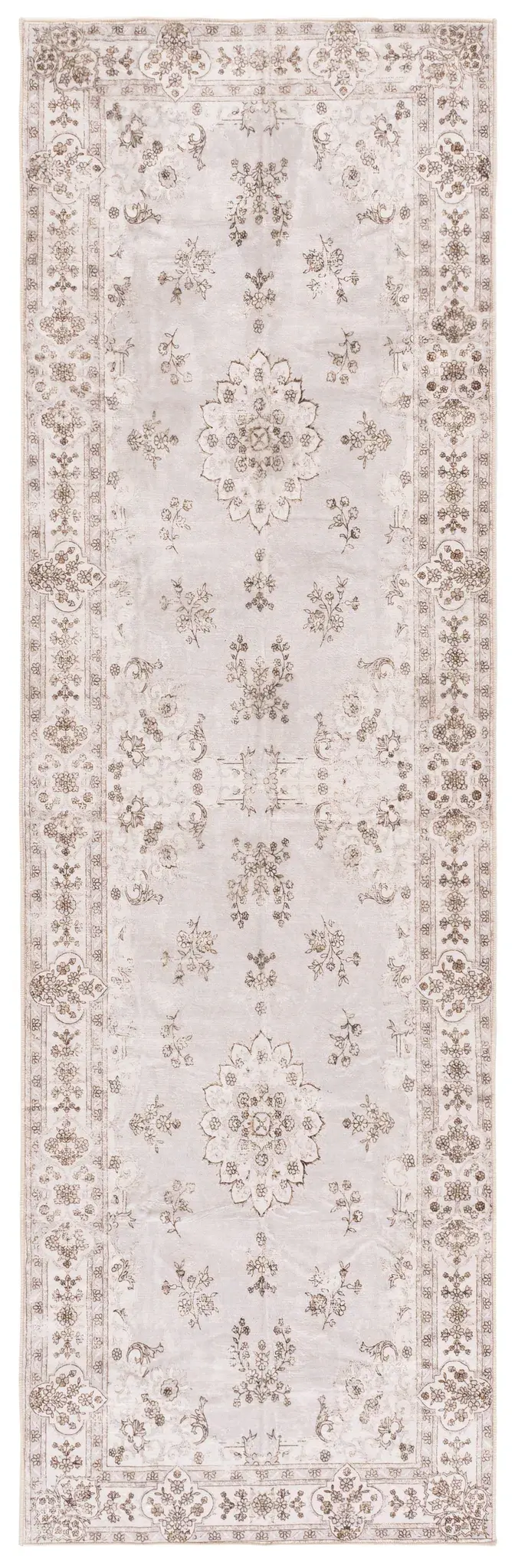 Arizona Scalloped Rosette Medallion Washable Rug