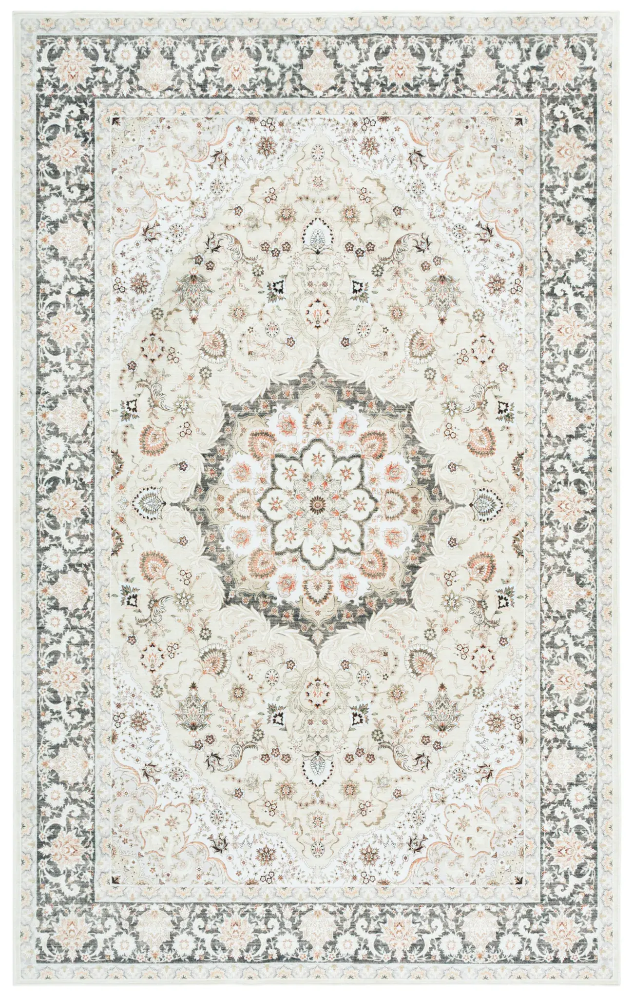 Arizona Traditional Oval Medallion Washable Rug
