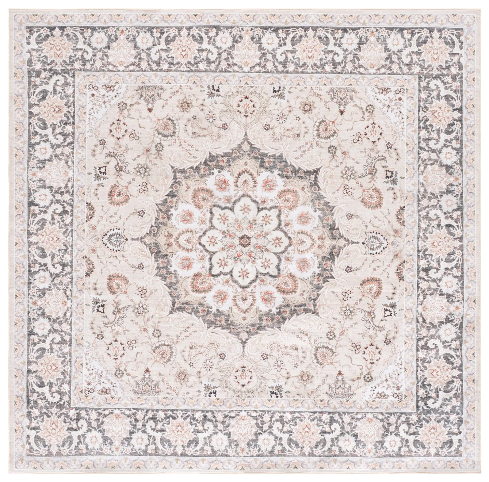 Arizona Traditional Oval Medallion Washable Rug