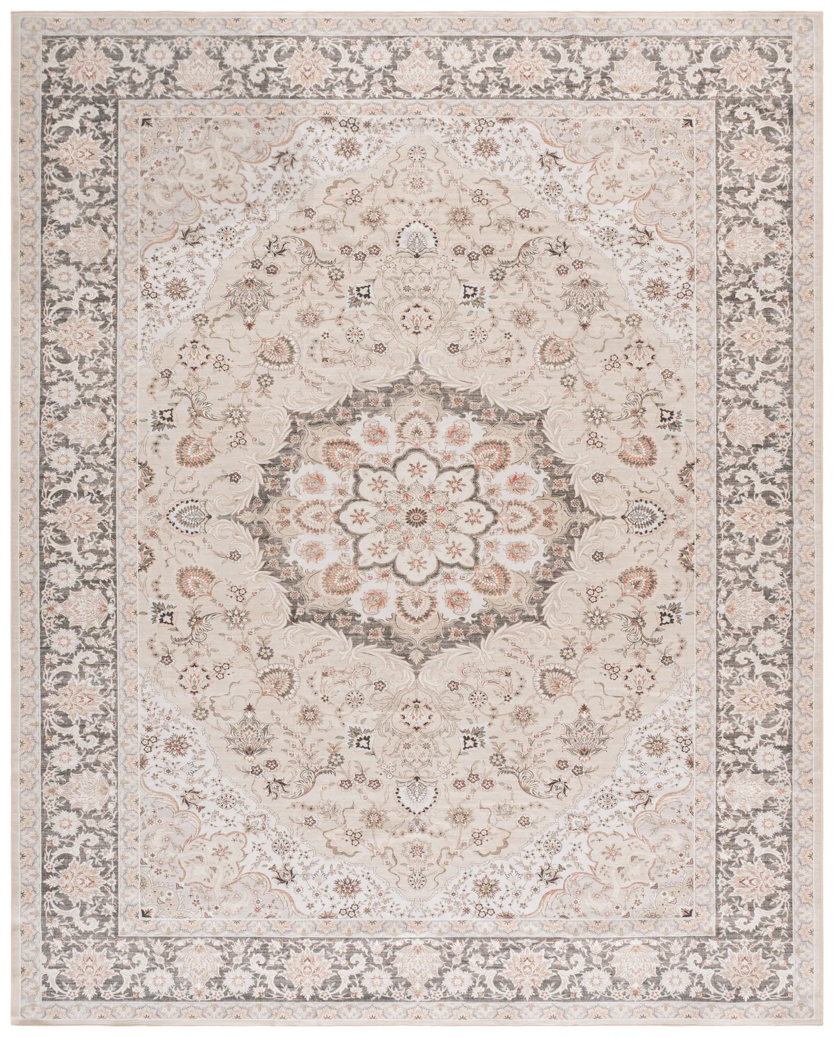 Arizona Traditional Oval Medallion Washable Rug