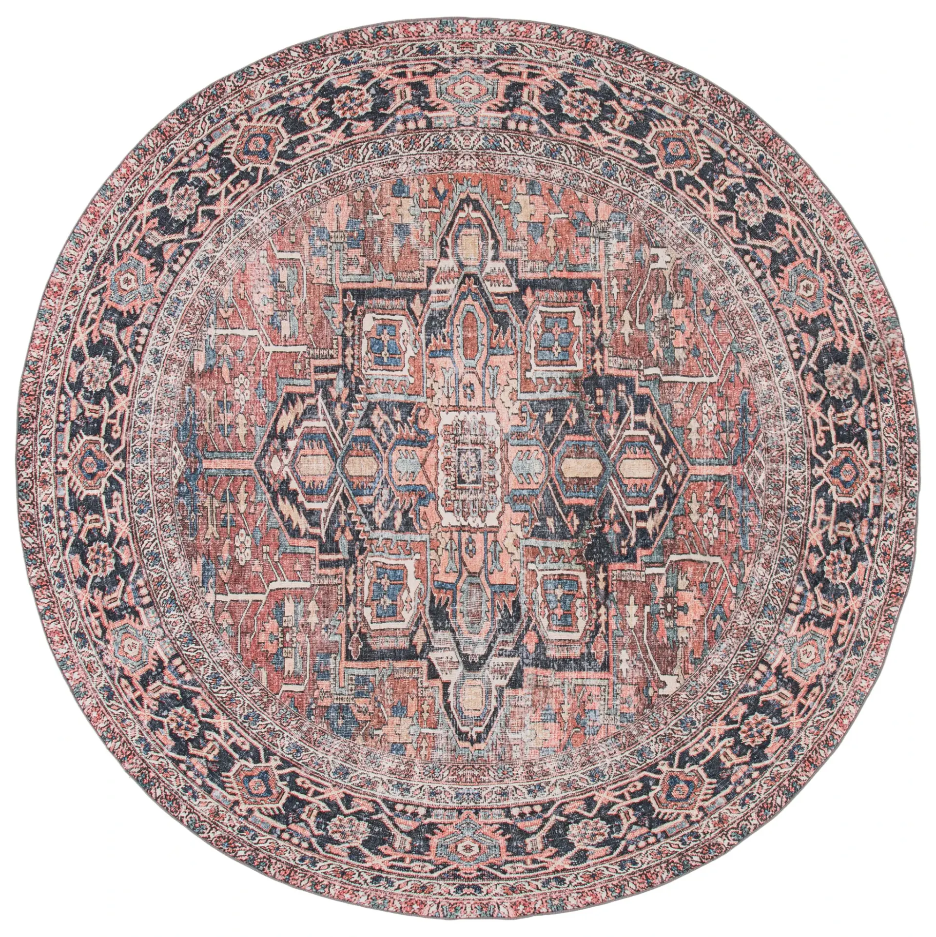 Arizona Traditional Medallion Washable Rug