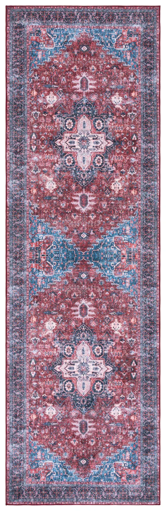 Arizona Traditional Medallion Border Washable Rug