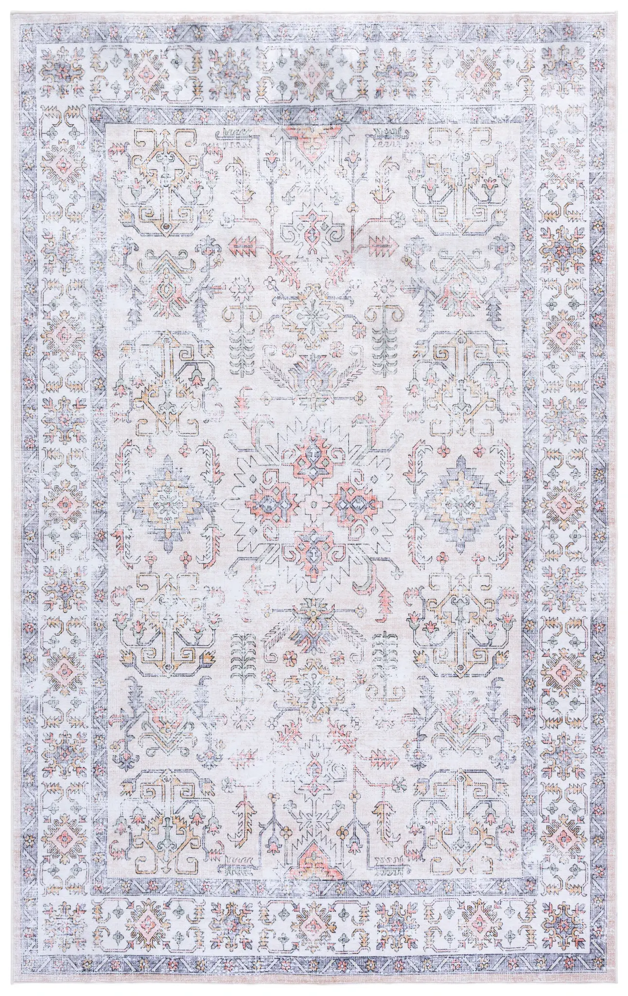 Arizona Faded Medallion Washable Rug