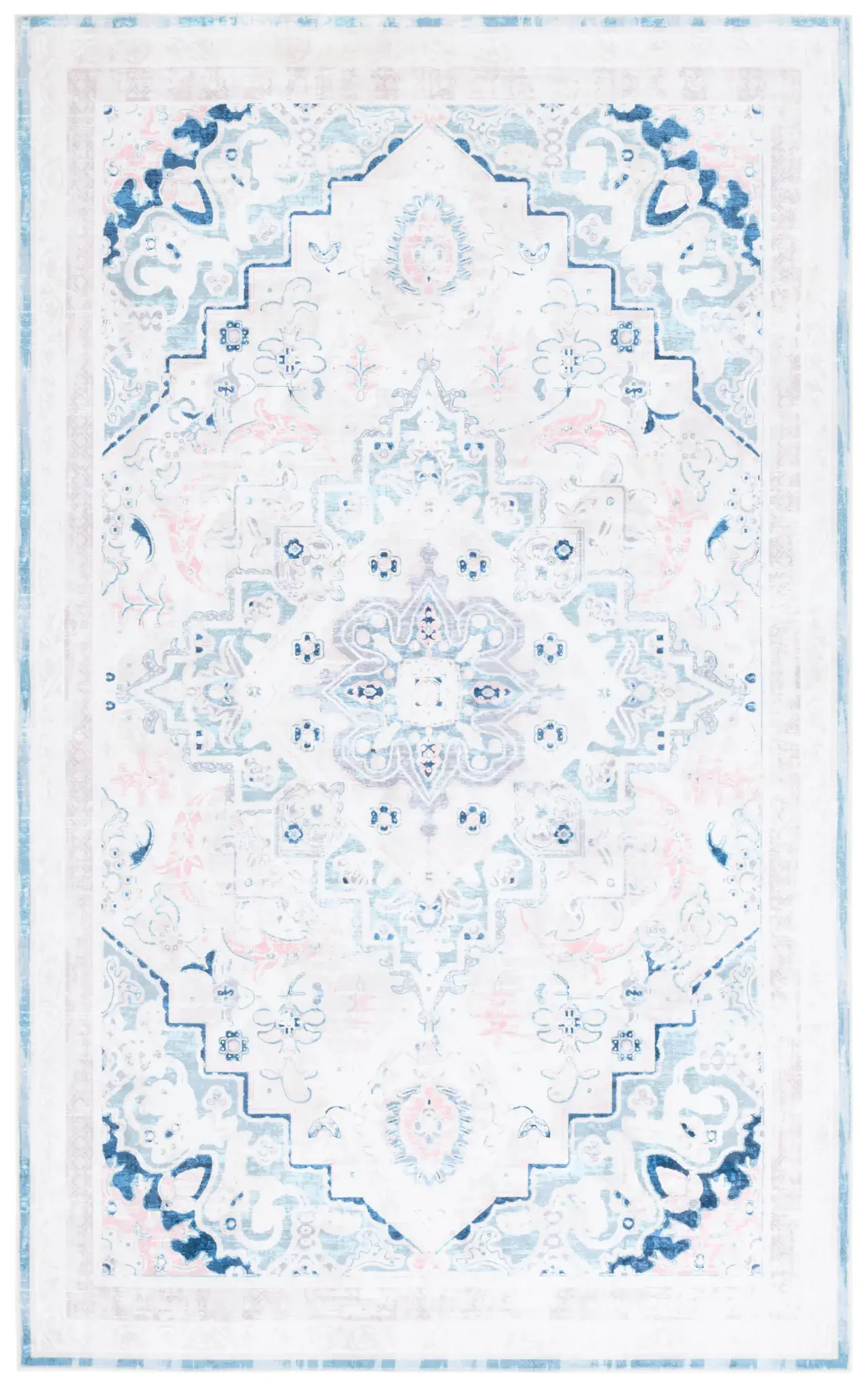 Arizona Linked Stacked Medallion Washable Rug