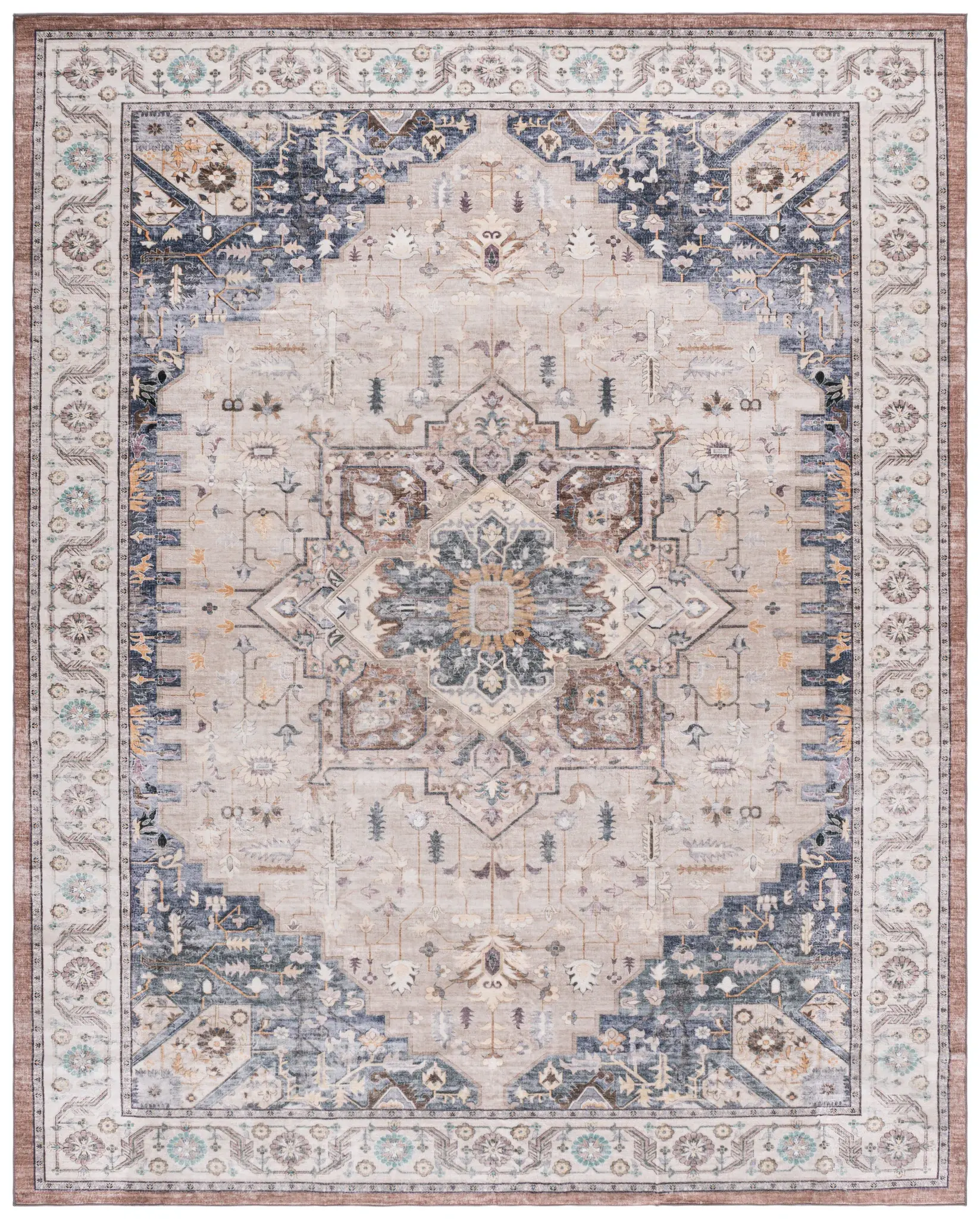 Arizona Soft Medallion Washable Rug