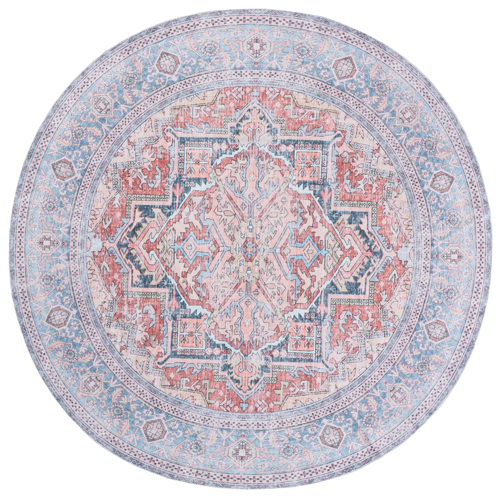 Arizona Persian Medallion Washable Rug