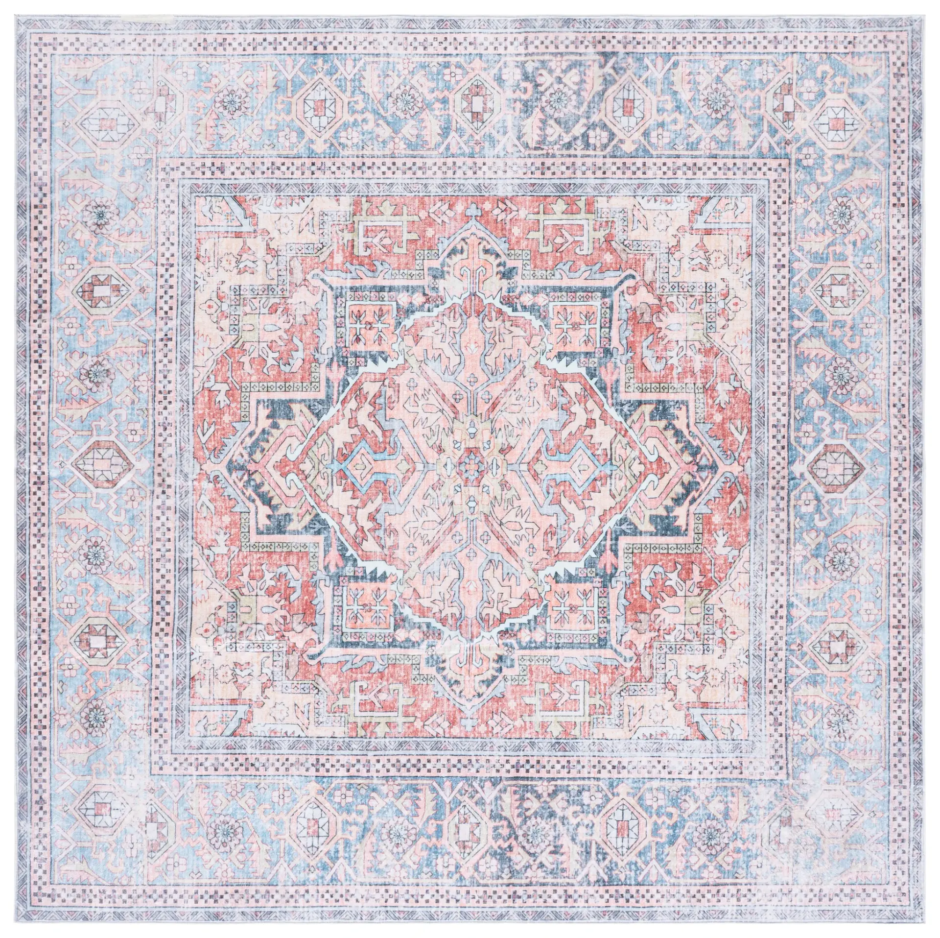 Arizona Persian Medallion Washable Rug