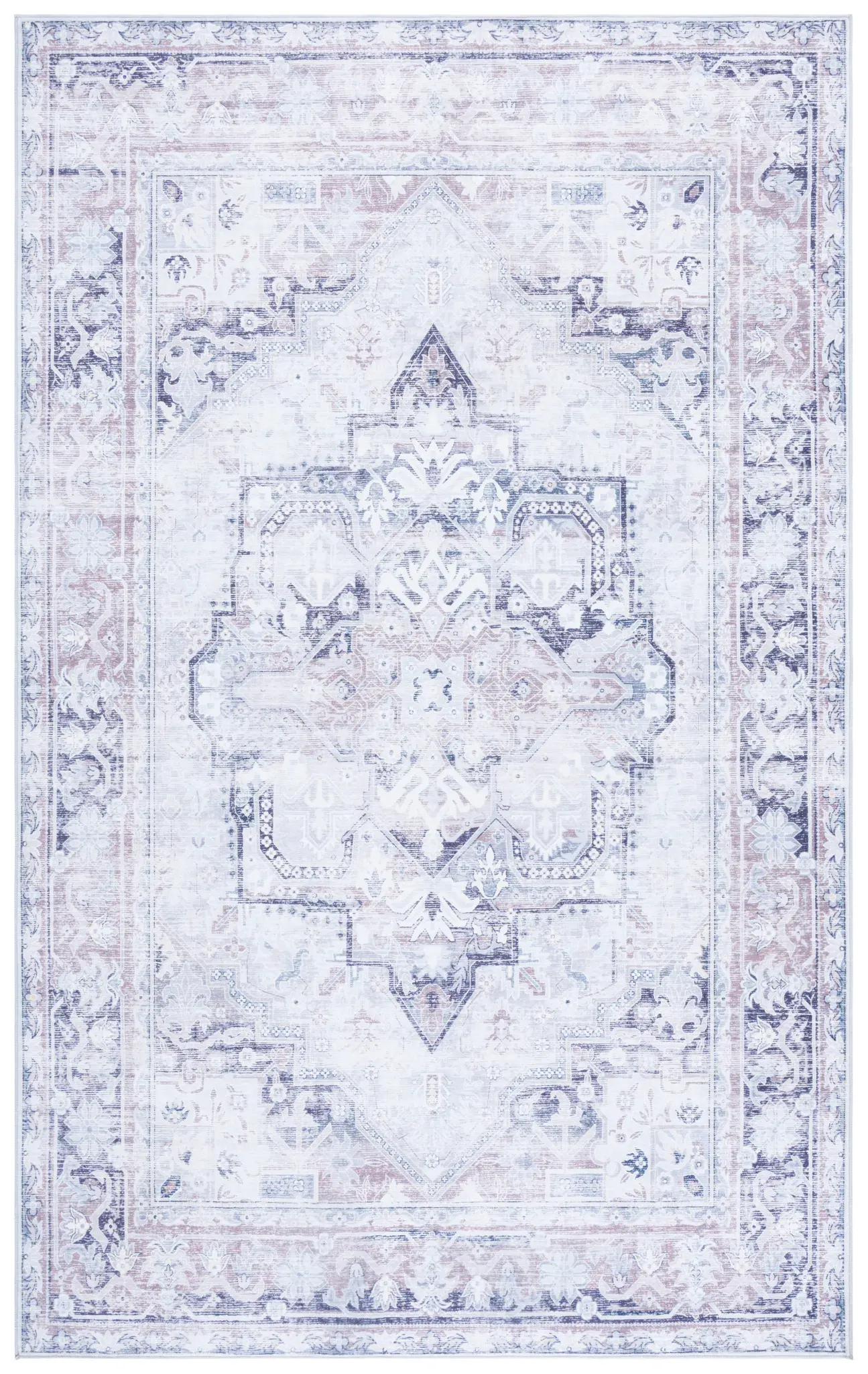 Arizona Overdyed Medallion Washable Rug