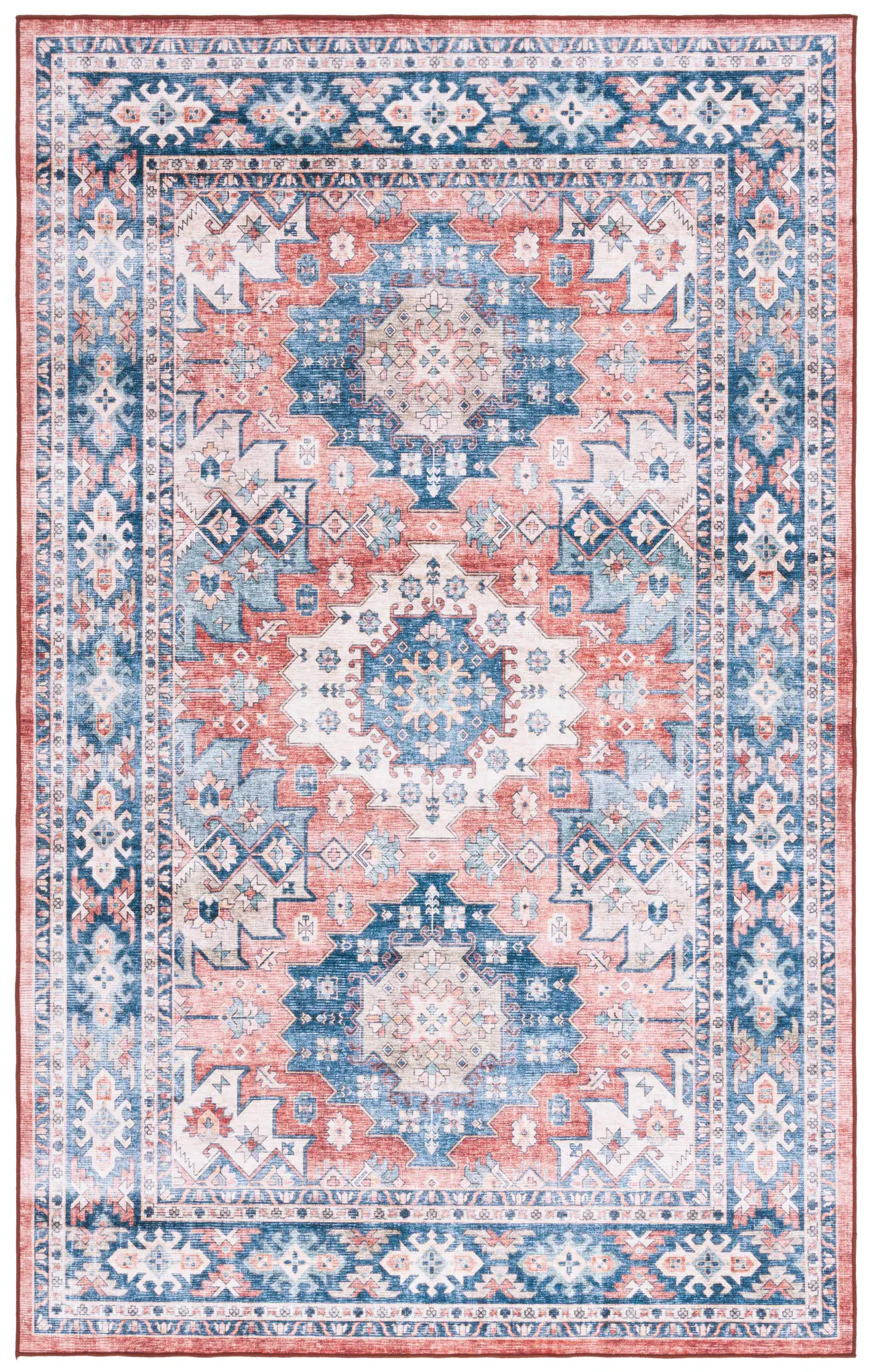 Arizona Geometric Medallion Washable Rug