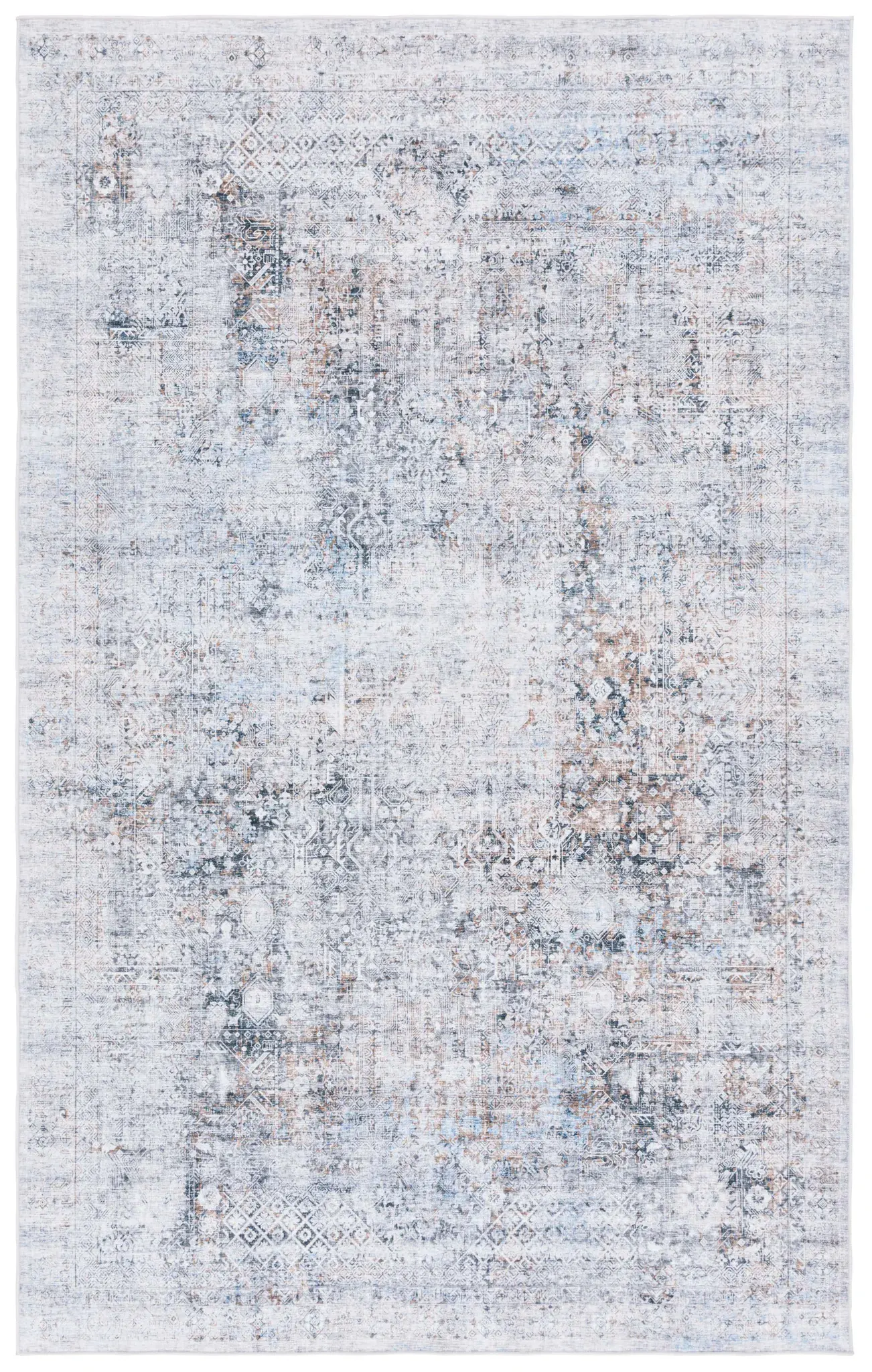 Arizona Distressed Bordered Washable Rug