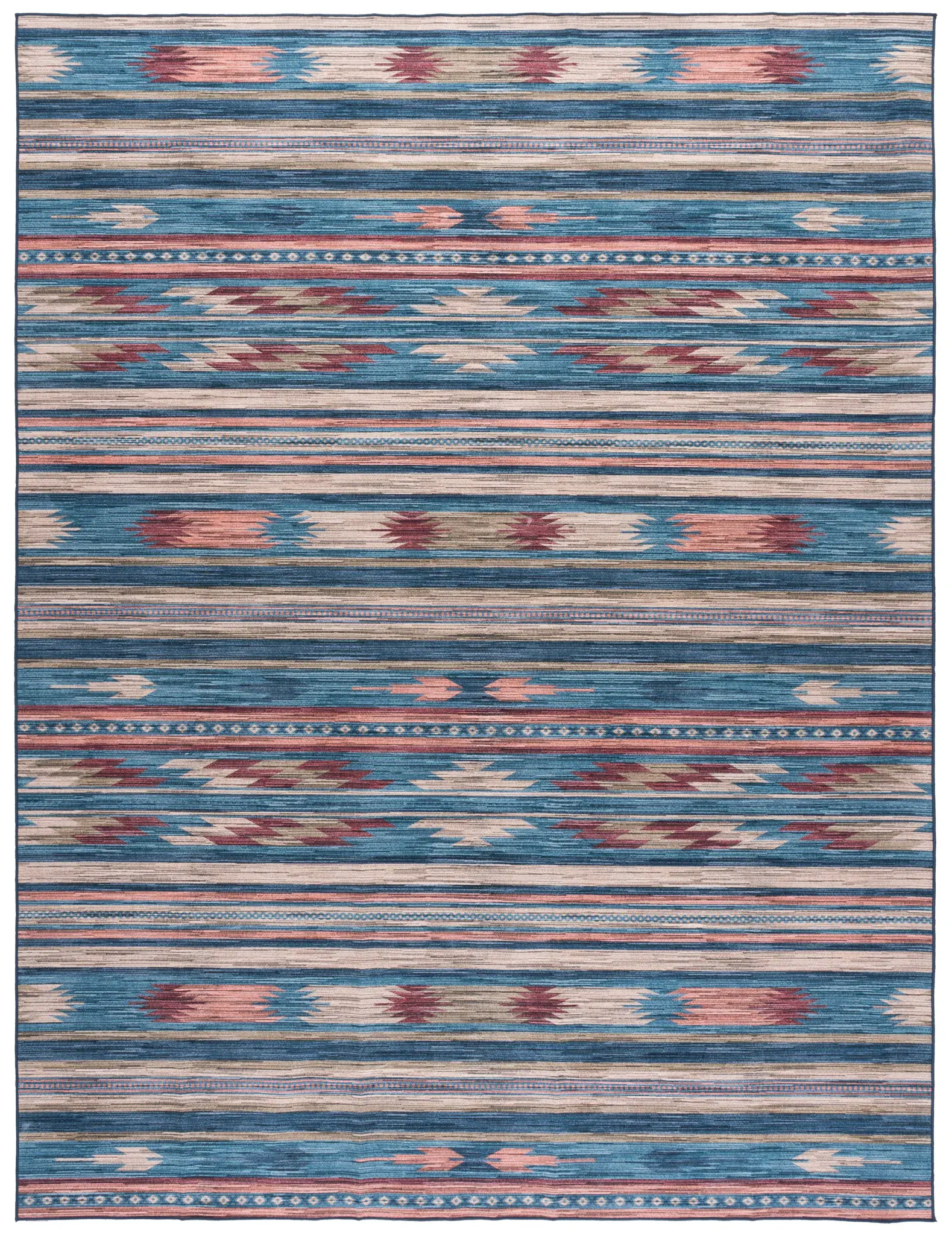 Arizona Geometric Banded Washable Rug