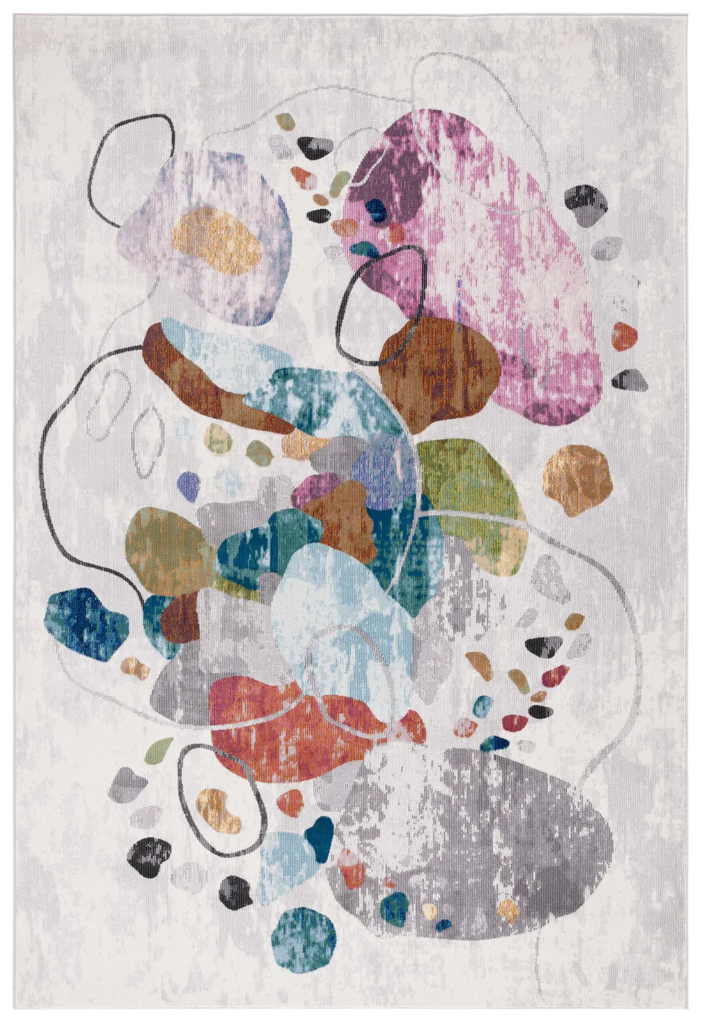 Art Studio Abstract Pebble Rug