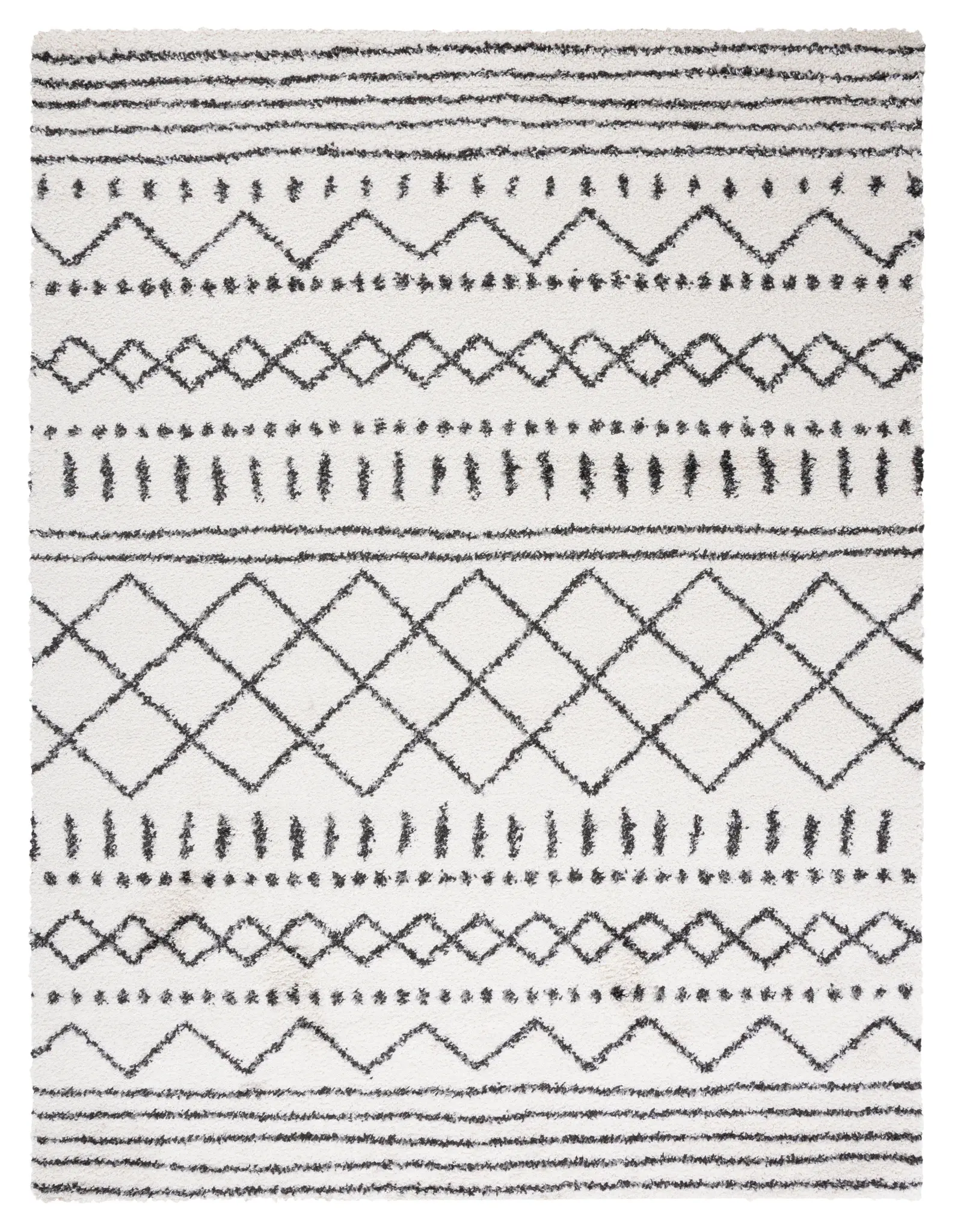 Arizona Banded Diamond Shag Rug