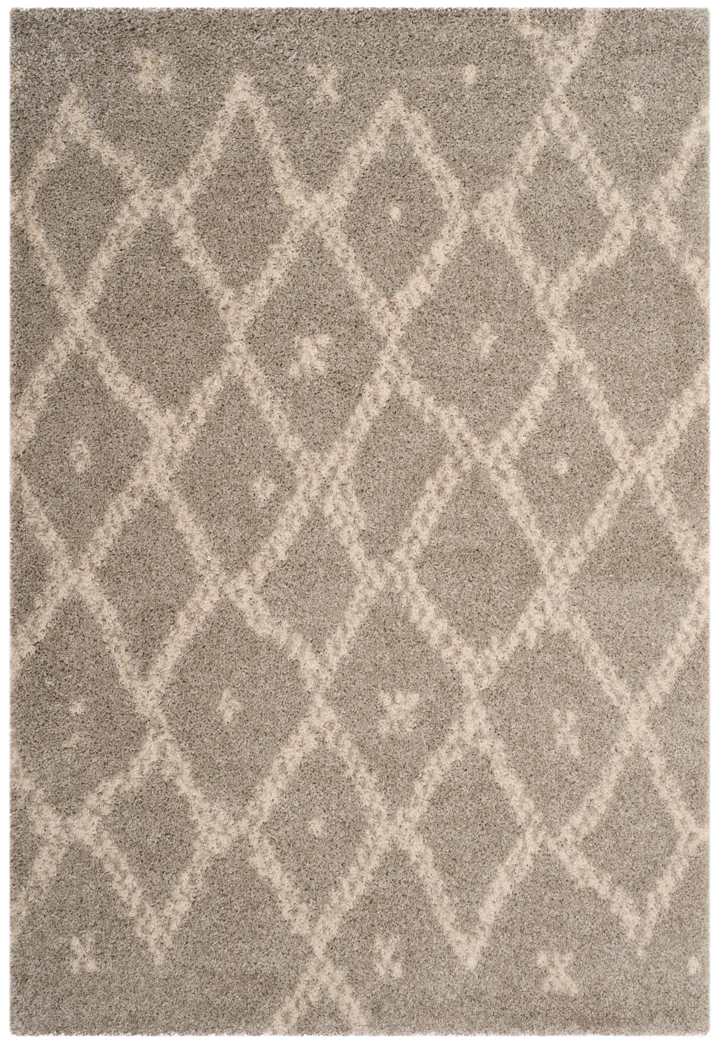 Arizona Dotted Diamond Trellis Shag Rug