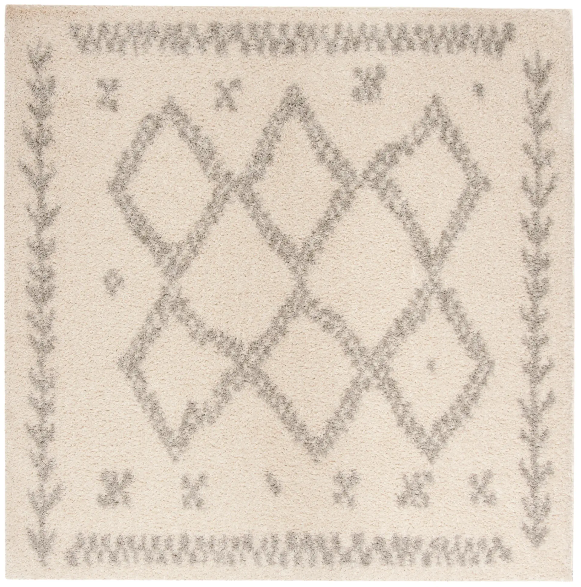 Arizona Tribal Zigzag Diamond Shag Rug