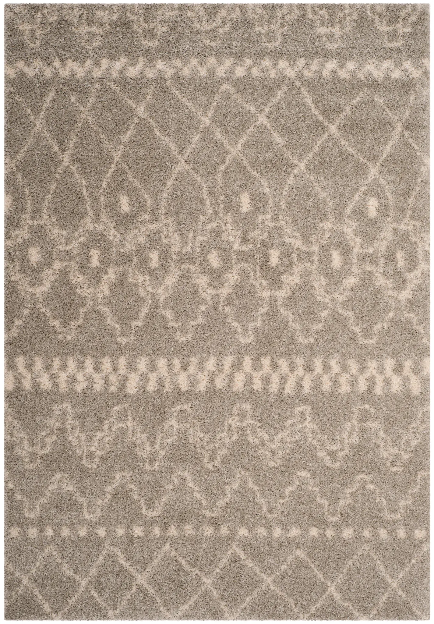 Arizona Banded Dotted Tribal Shag Rug