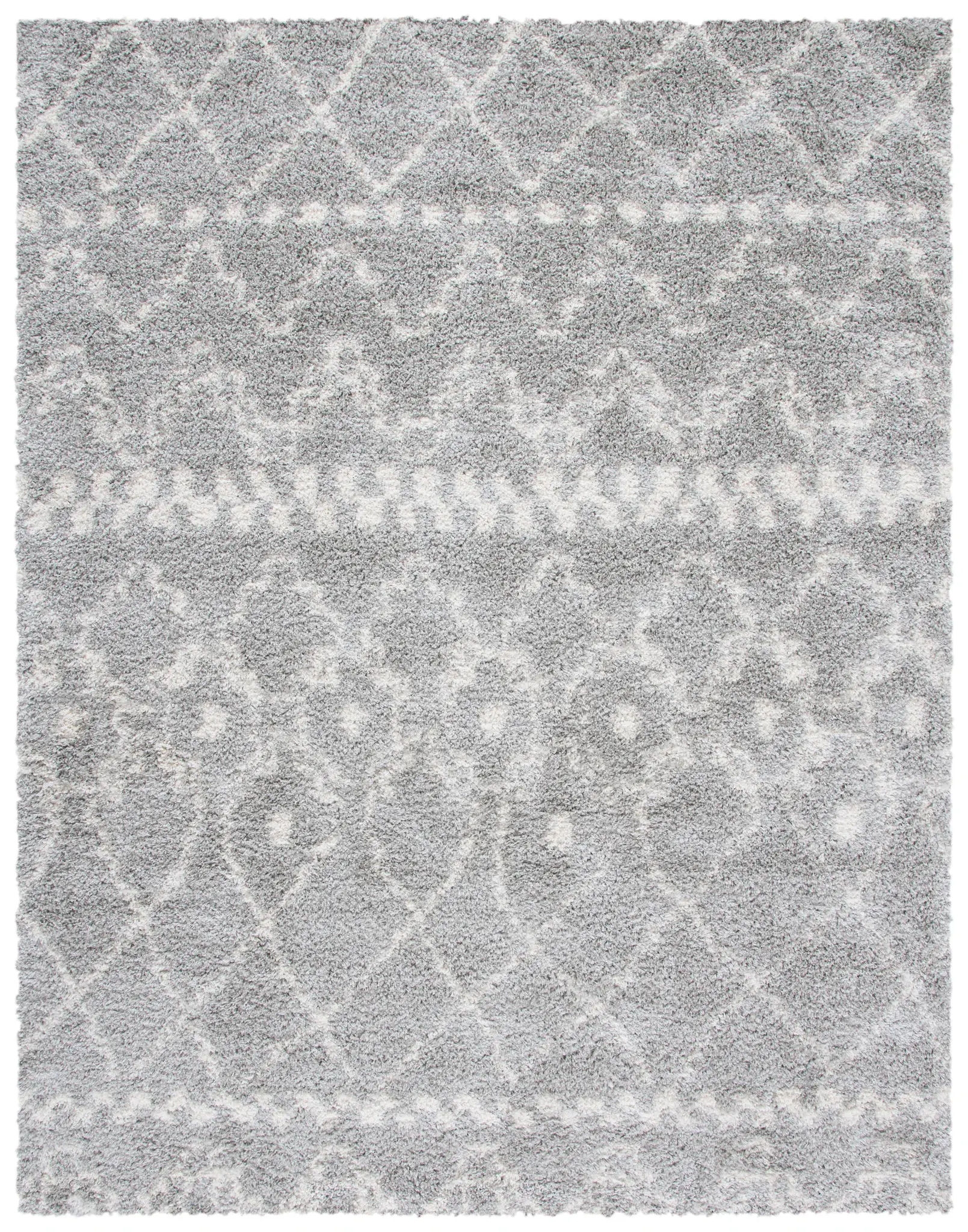 Arizona Banded Dotted Tribal Shag Rug