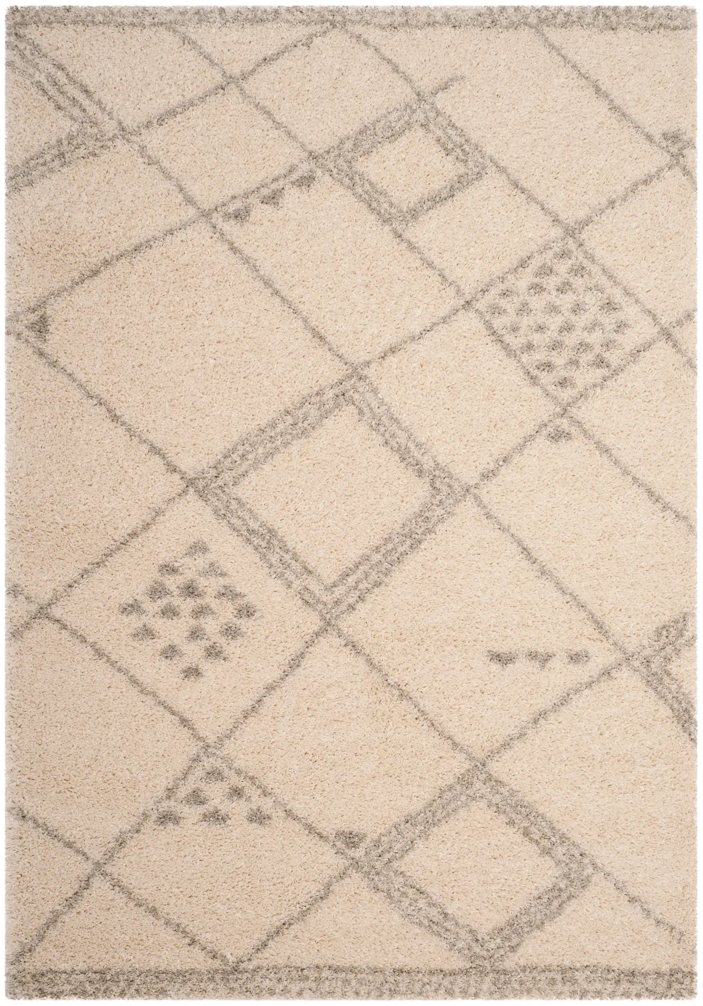 Arizona Abstract Diamond Grid Shag Rug