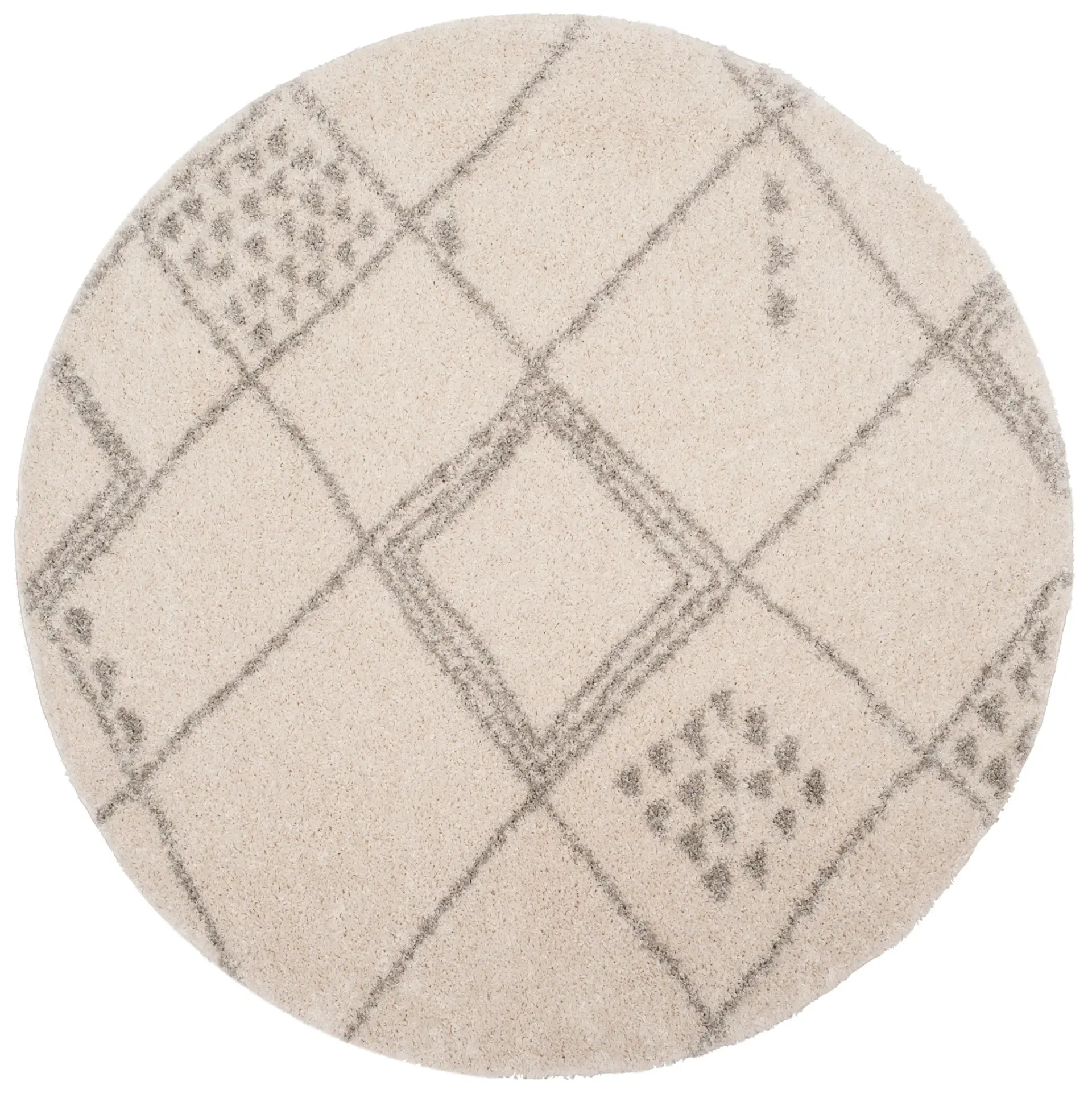 Arizona Abstract Diamond Grid Shag Rug