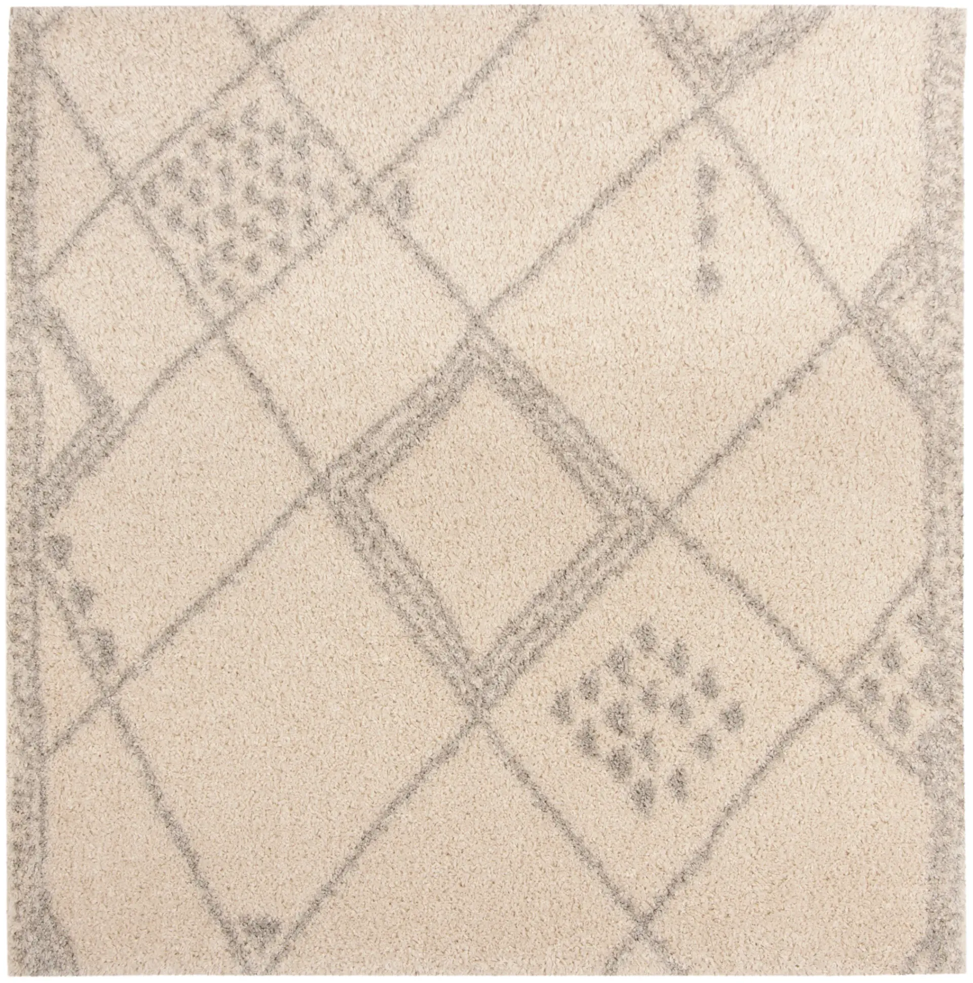 Arizona Abstract Diamond Grid Shag Rug