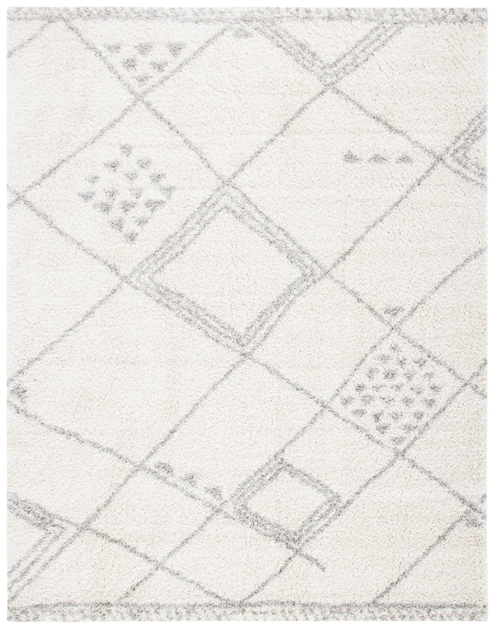 Arizona Abstract Diamond Grid Shag Rug
