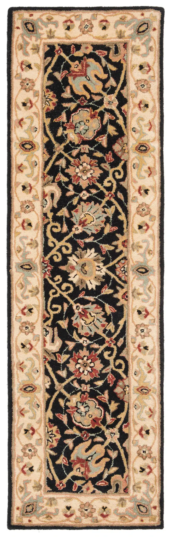 Antiquity Floral Bordered Hand-Tufted Wool Rug