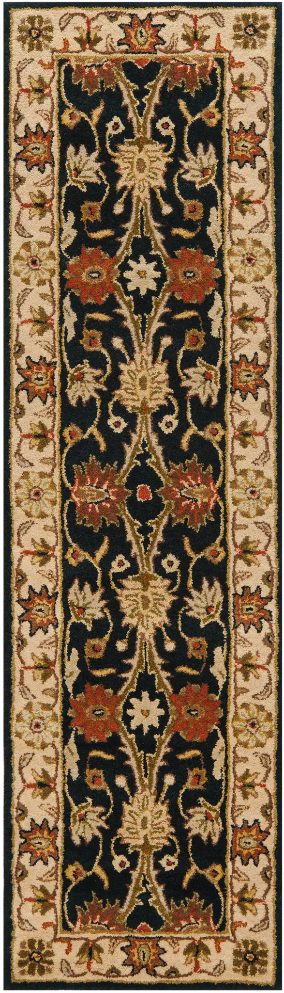 Antiquity Palmette Bordered Hand-Tufted Wool Rug