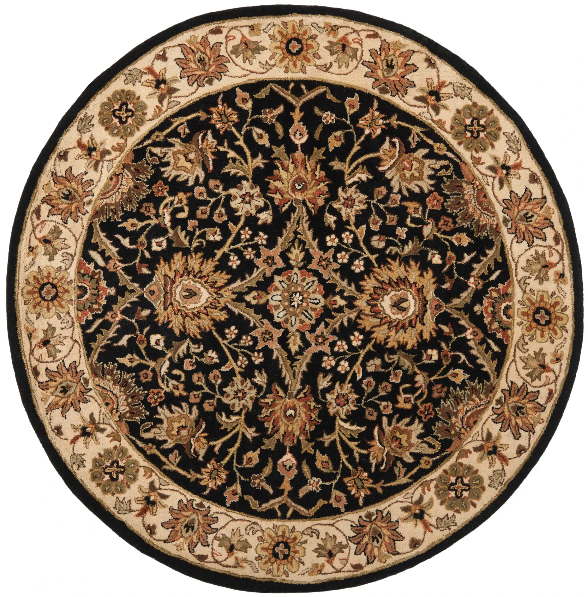 Antiquity Palmette Bordered Hand-Tufted Wool Rug
