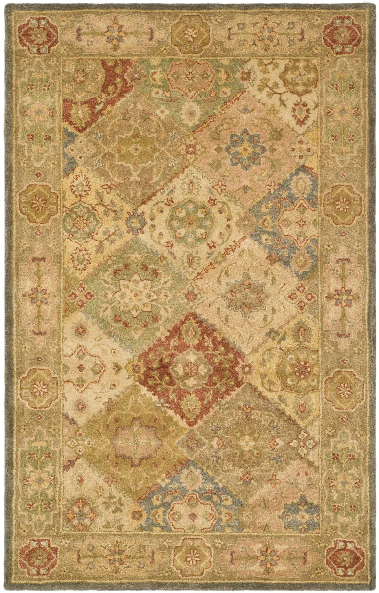 Antiquity Diamond Tile Hand-Tufted Wool Rug